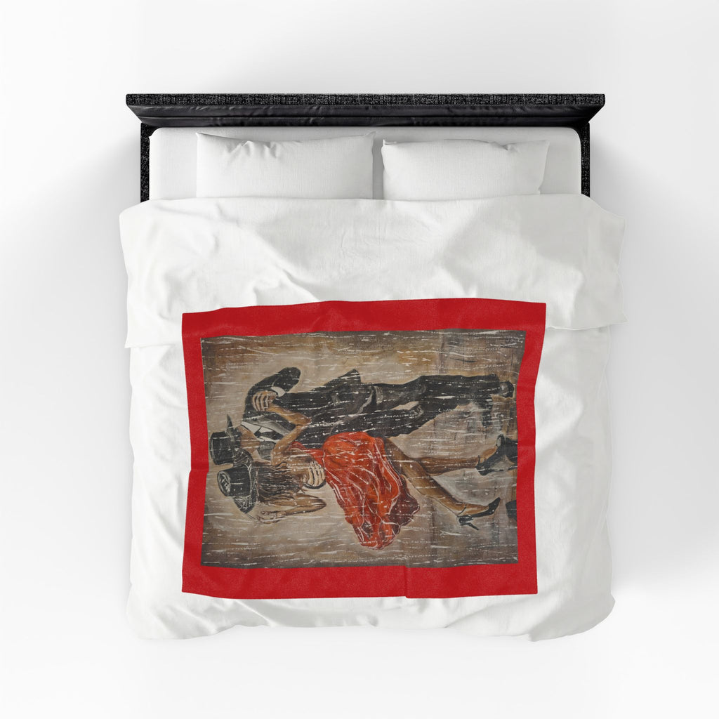 Romantic Tango Couple Velveteen Plush Blanket