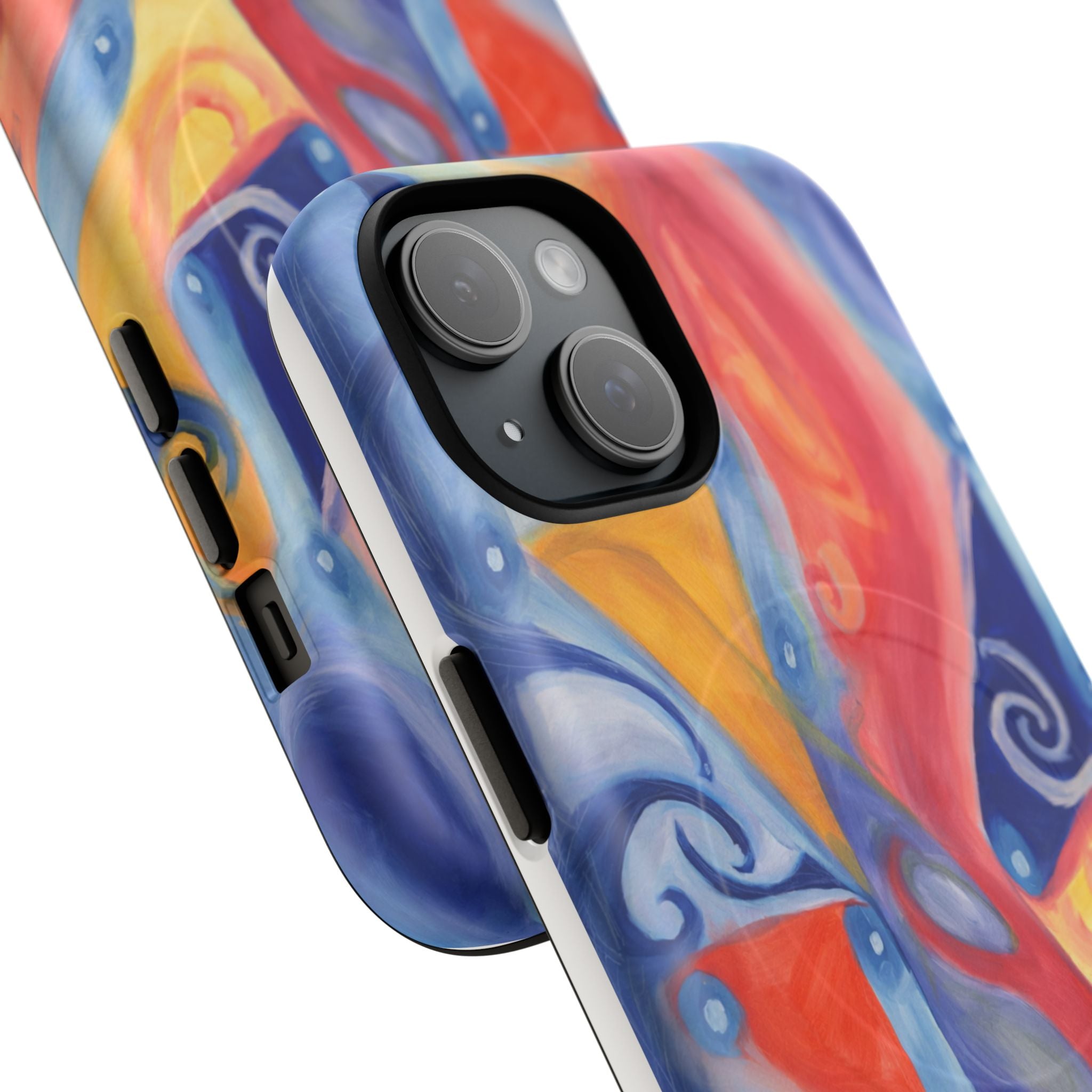 Abstract Colorwave Tough Magnetic Phone Case — Vibrant Swirl iPhone Cover