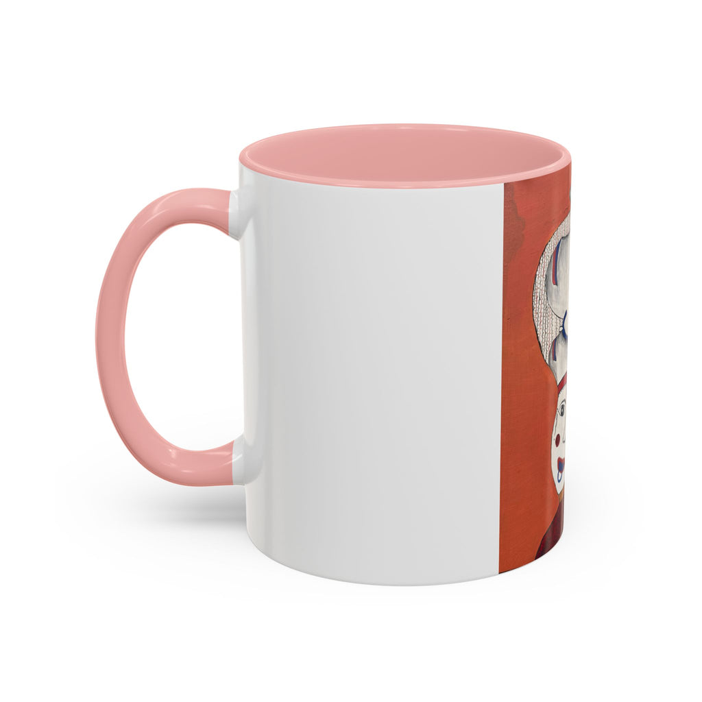 Surreal Face with Whale Hat Mug | Accent Coffee Mug