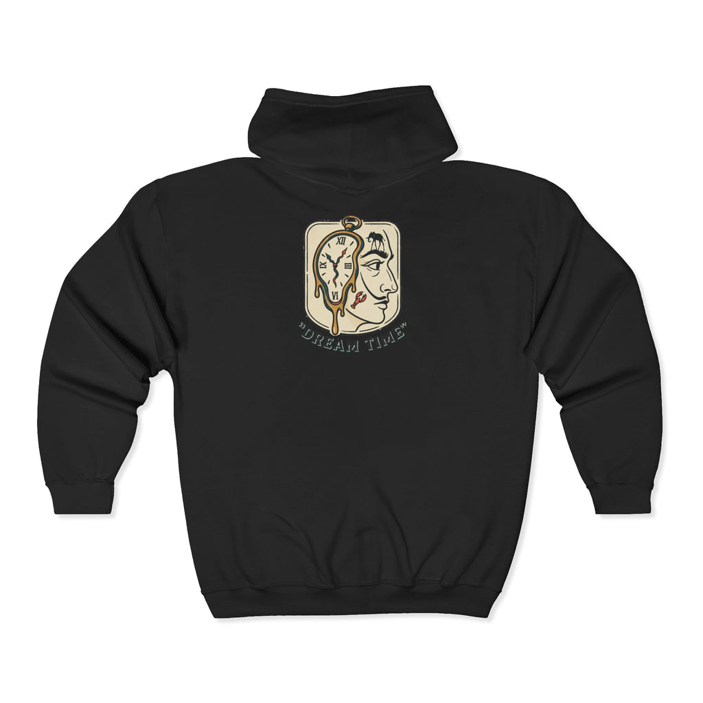 Abstract Colorful Face Zip Hoodie | Surreal Portrait Graphic