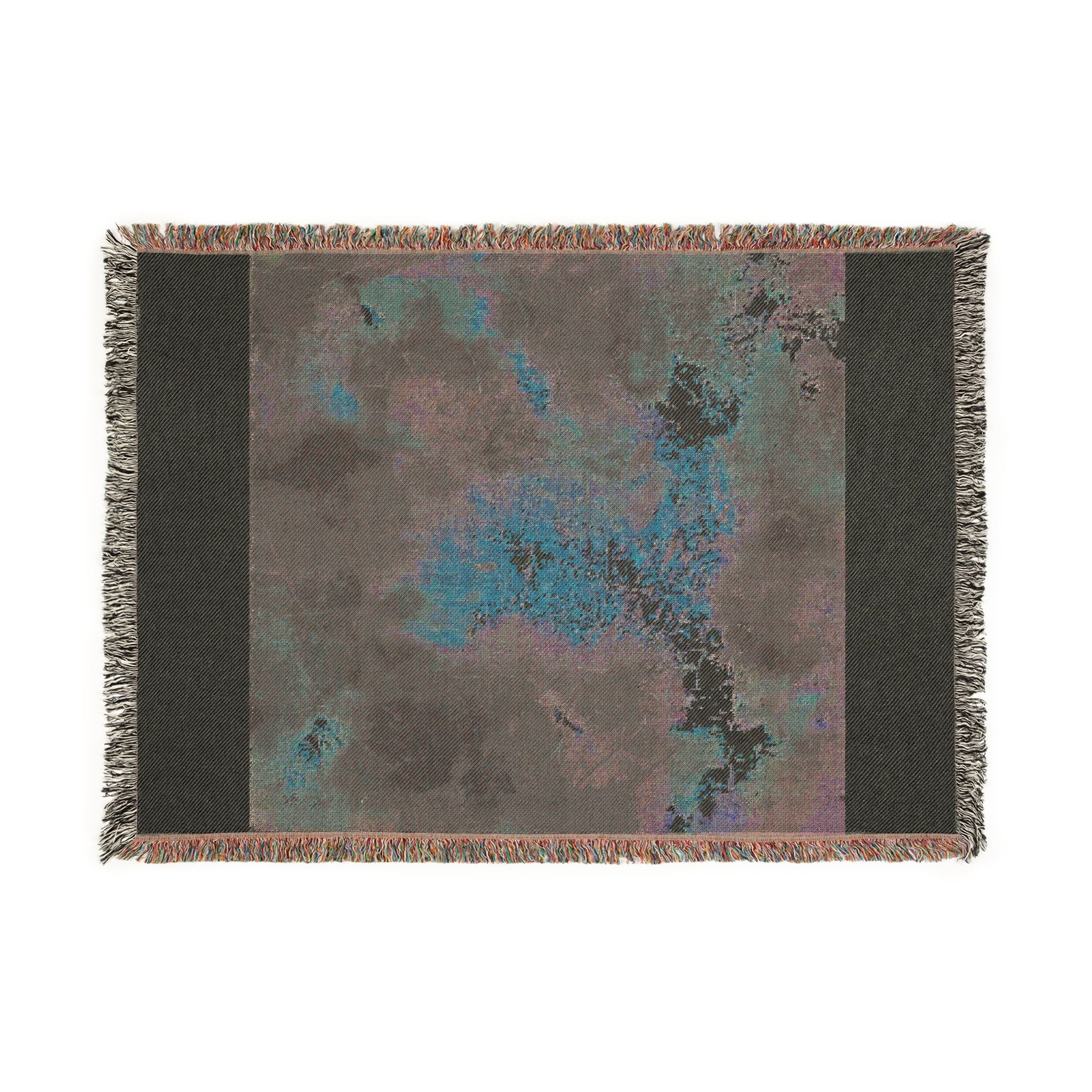 Abstract Colorful Marble Woven Blanket | Artistic Throw, Tapestry Weave