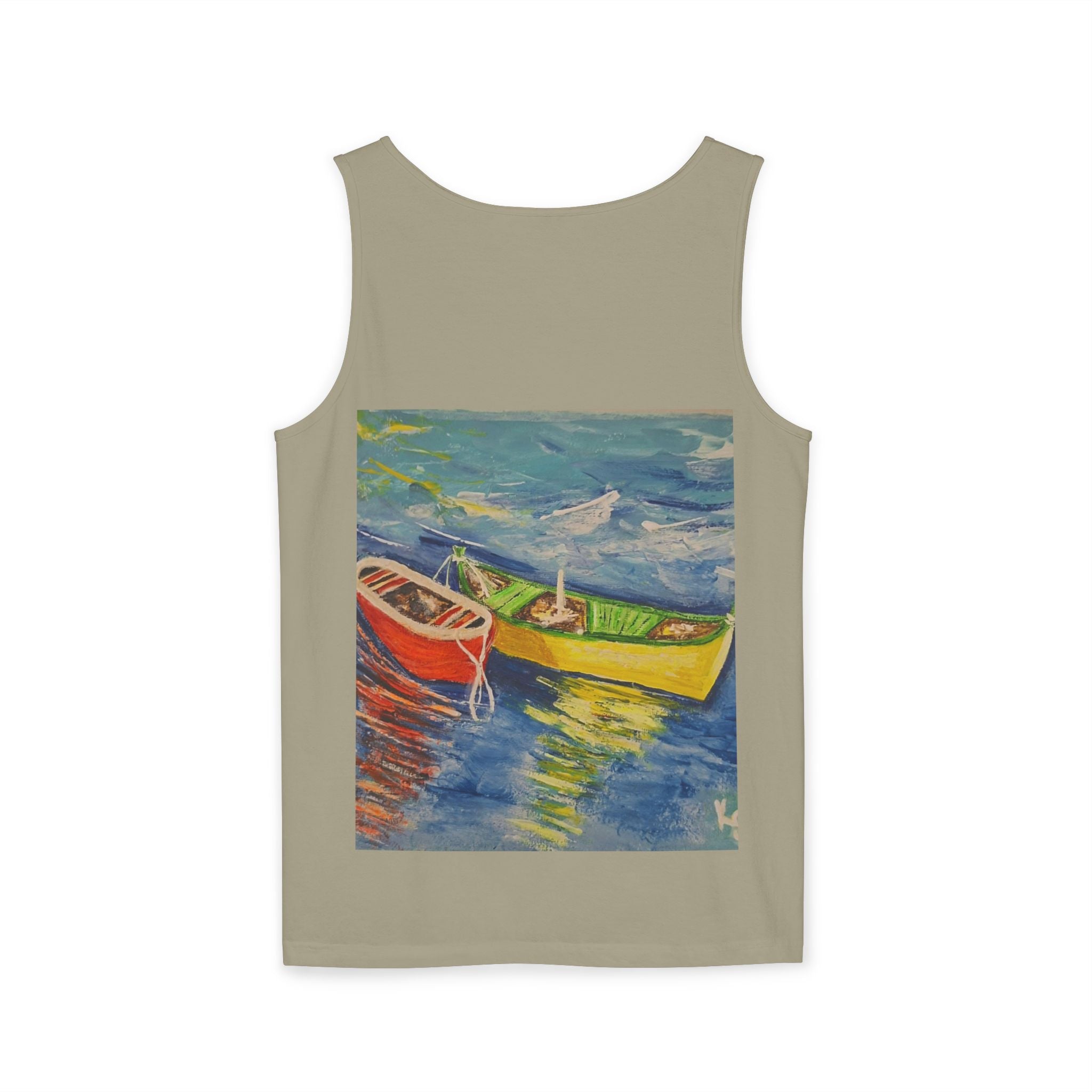 Boat Painting Tank Top — Colorful Rowboats Art Print Tank