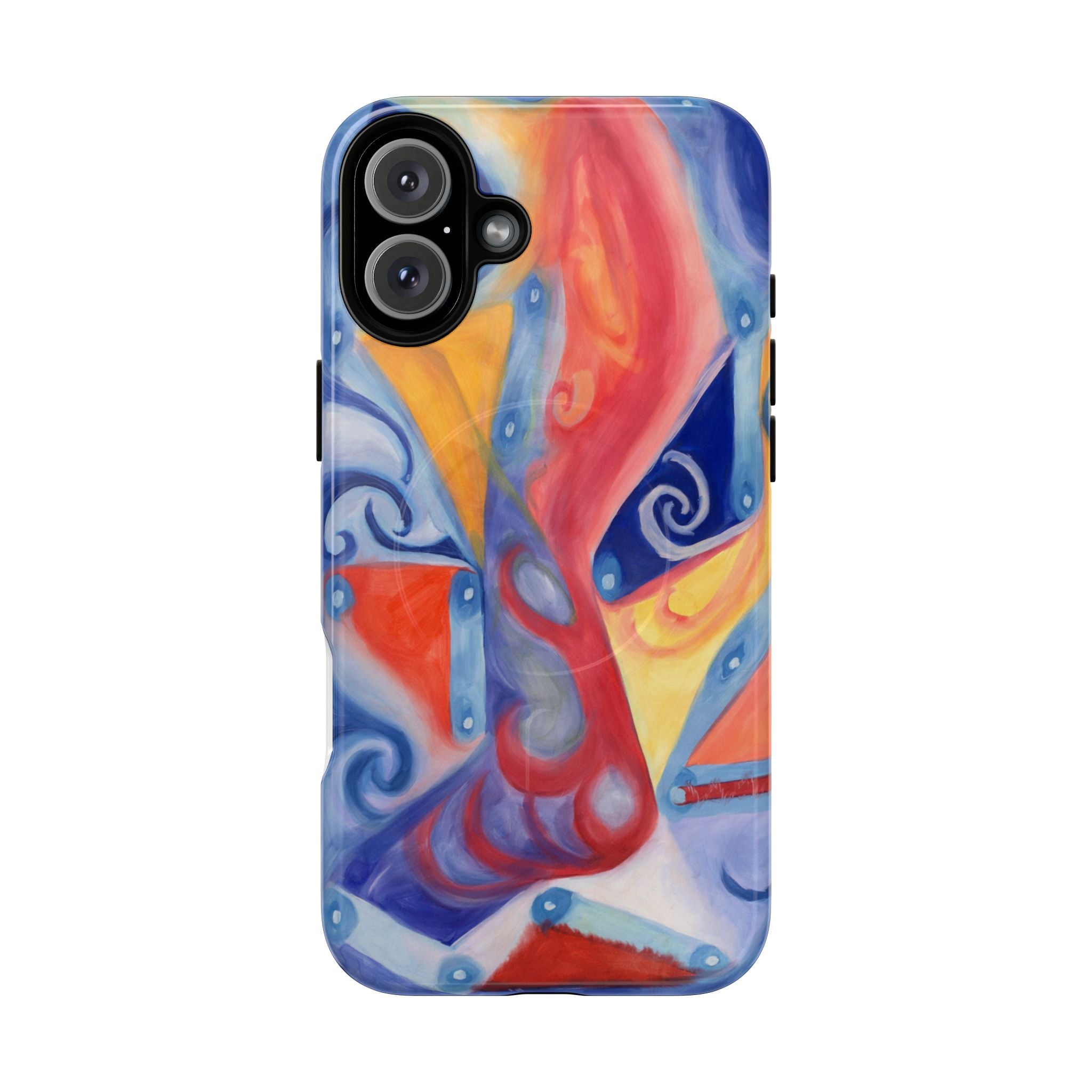 Abstract Colorwave Tough Magnetic Phone Case — Vibrant Swirl iPhone Cover