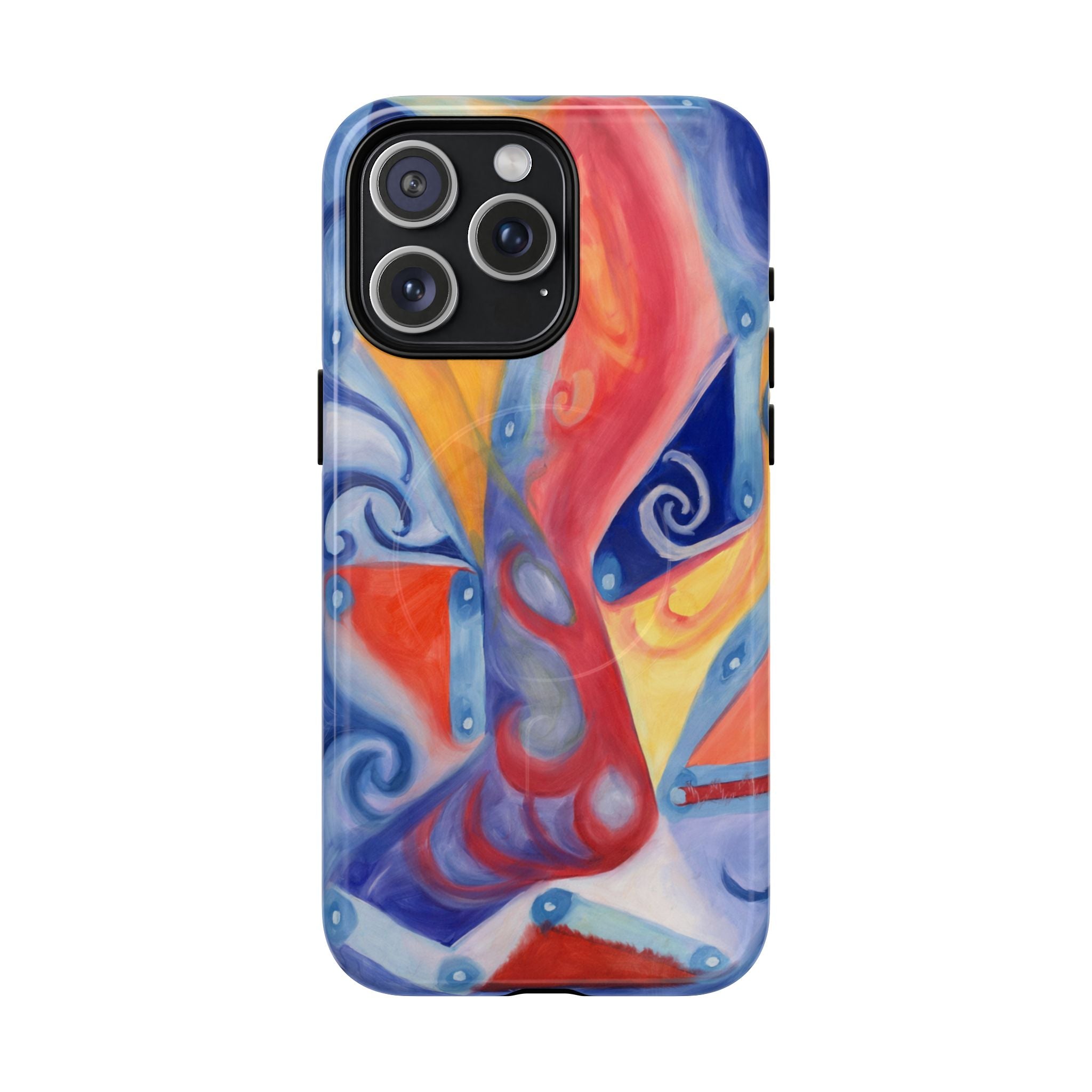 Abstract Colorwave Tough Magnetic Phone Case — Vibrant Swirl iPhone Cover