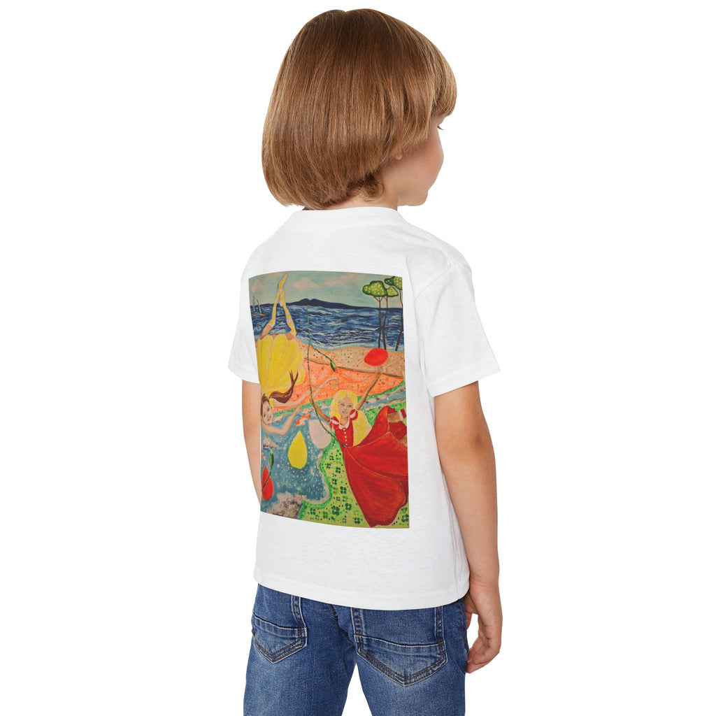 Dancing Girl Illustration Toddler T-shirt | Whimsical Kids Art