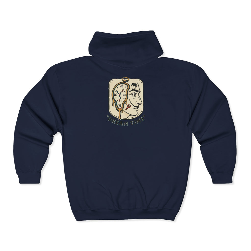 Abstract Colorful Face Zip Hoodie | Surreal Portrait Graphic