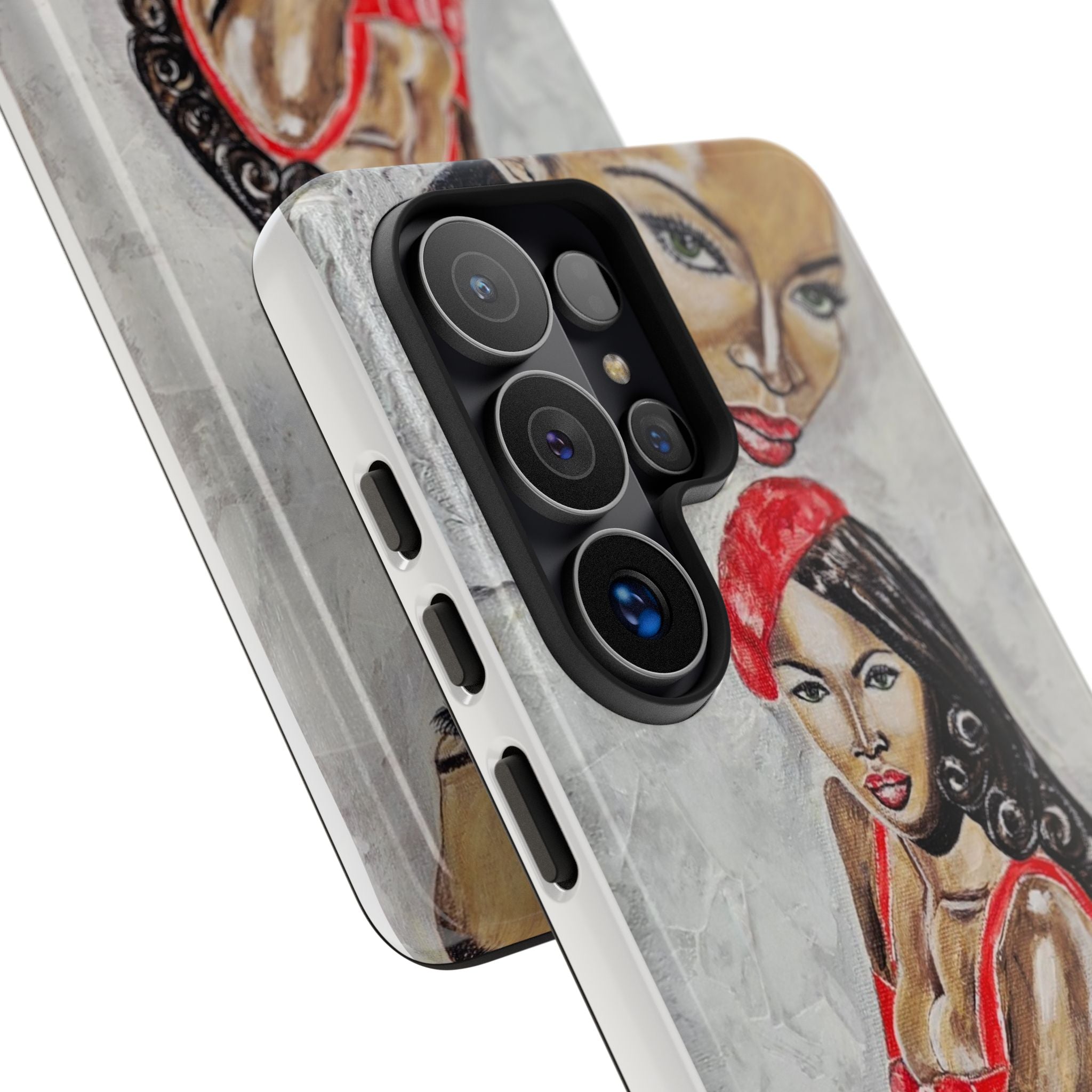 Pinup Girl Illustration Phone Case | Retro Femme Fatale, Red Outfit