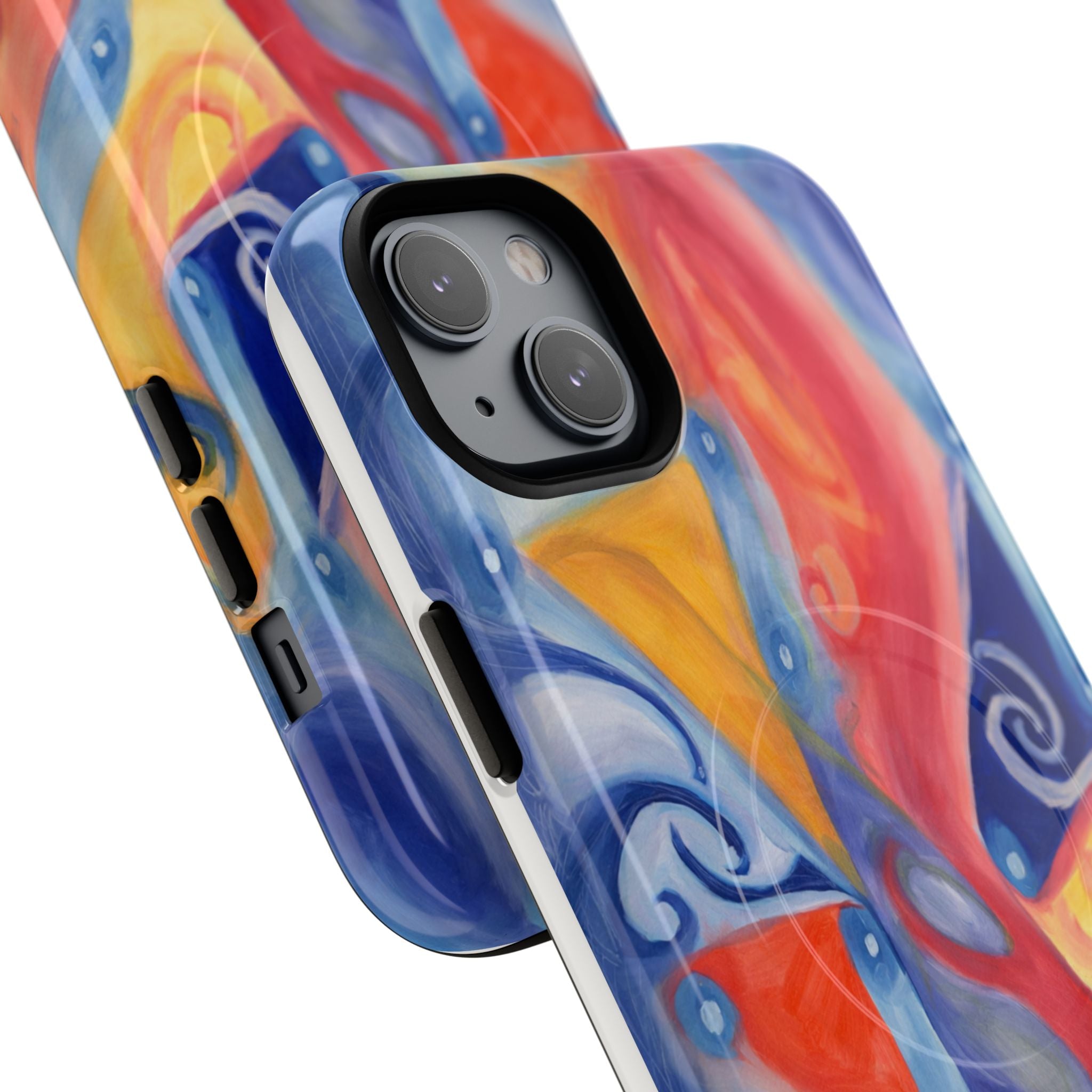 Abstract Colorwave Tough Magnetic Phone Case — Vibrant Swirl iPhone Cover
