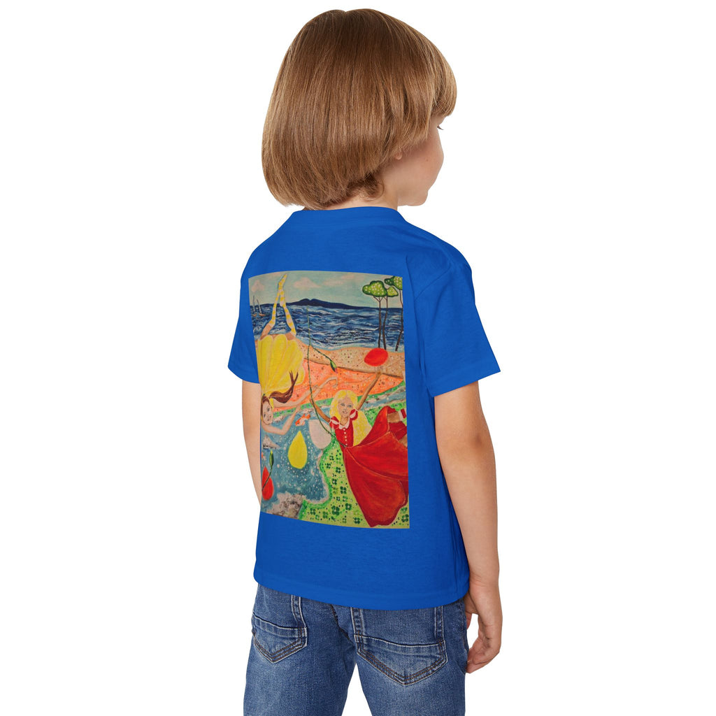 Dancing Girl Illustration Toddler T-shirt | Whimsical Kids Art