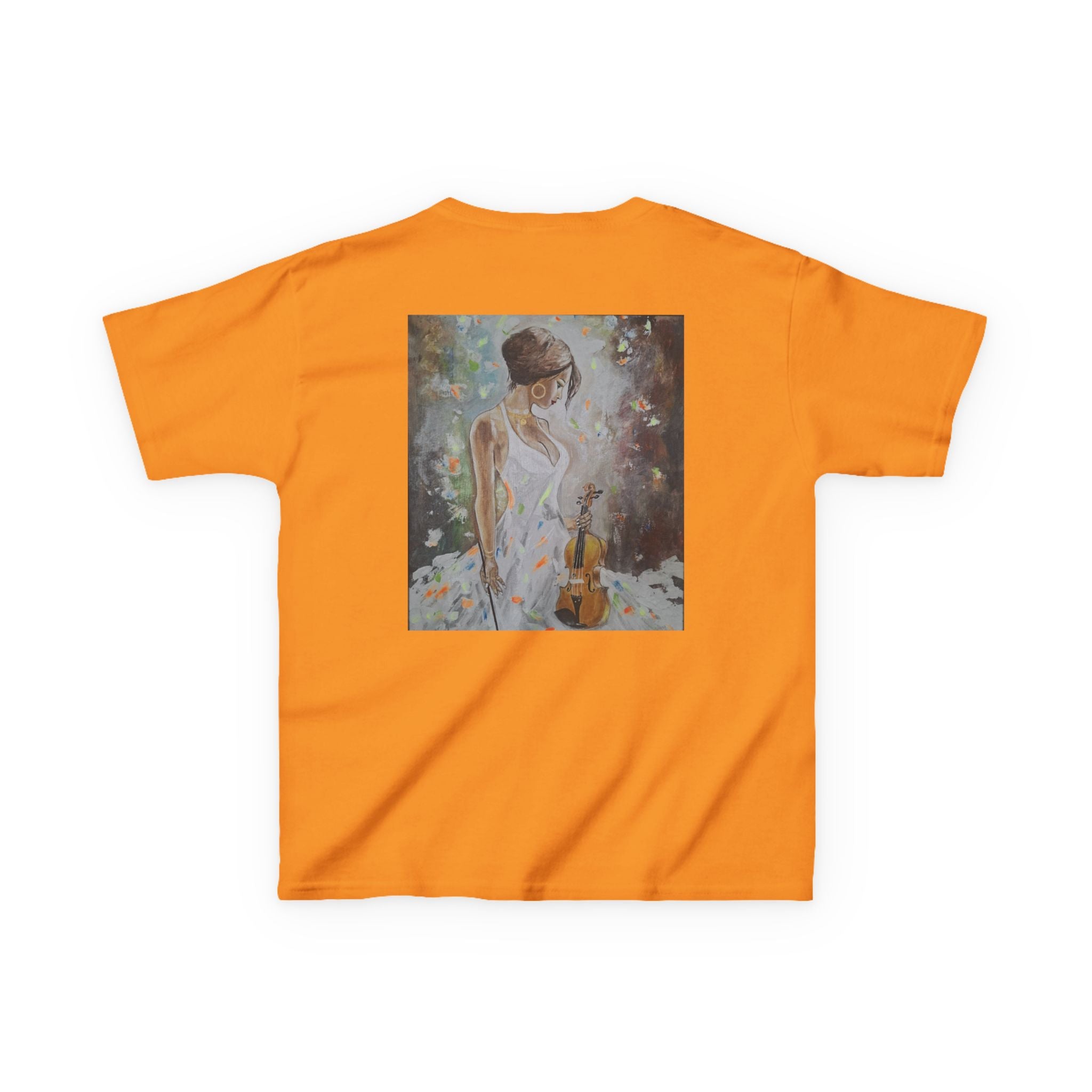 Kids Dance & Violin Art Tee — Vintage Ballroom Couple & Violinist Graphic Shirt