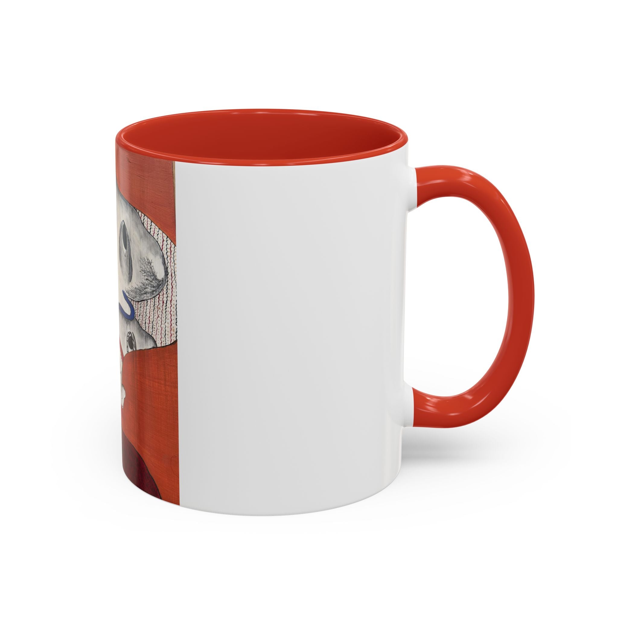 Surreal Face with Whale Hat Mug | Accent Coffee Mug