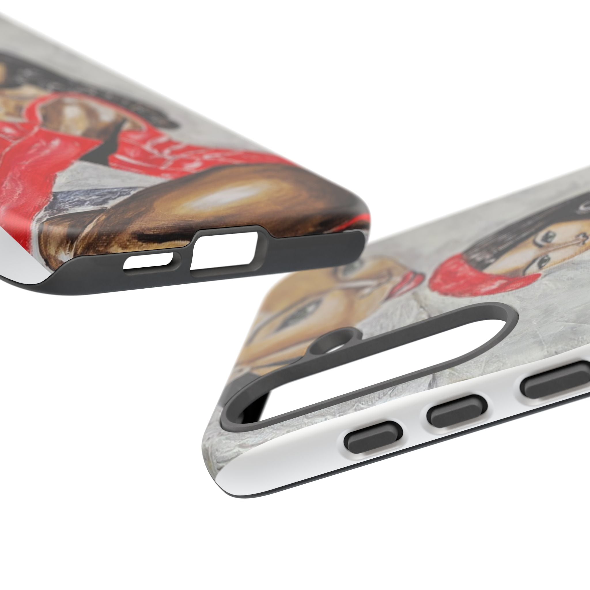 Pinup Girl Illustration Phone Case | Retro Femme Fatale, Red Outfit
