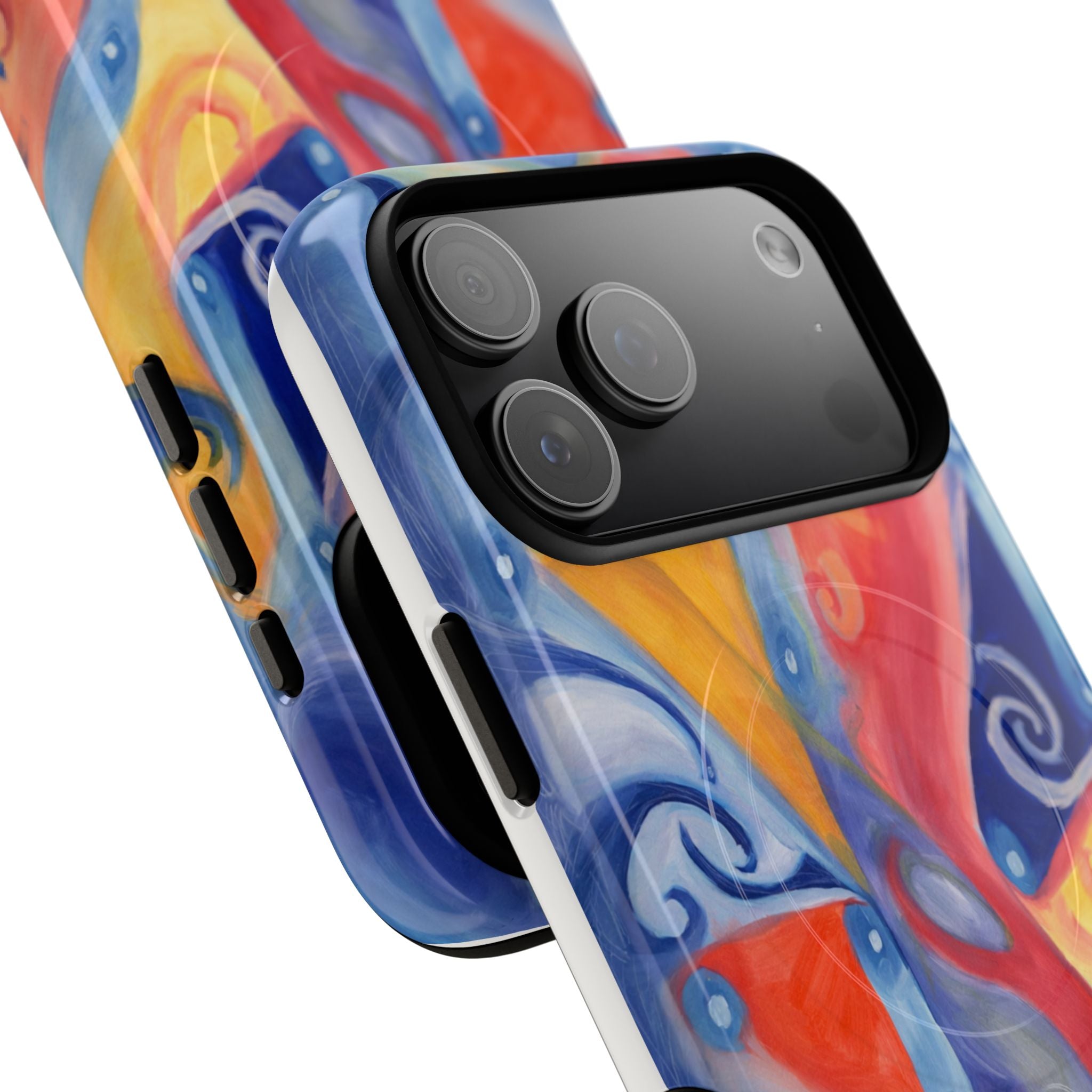 Abstract Colorwave Tough Magnetic Phone Case — Vibrant Swirl iPhone Cover