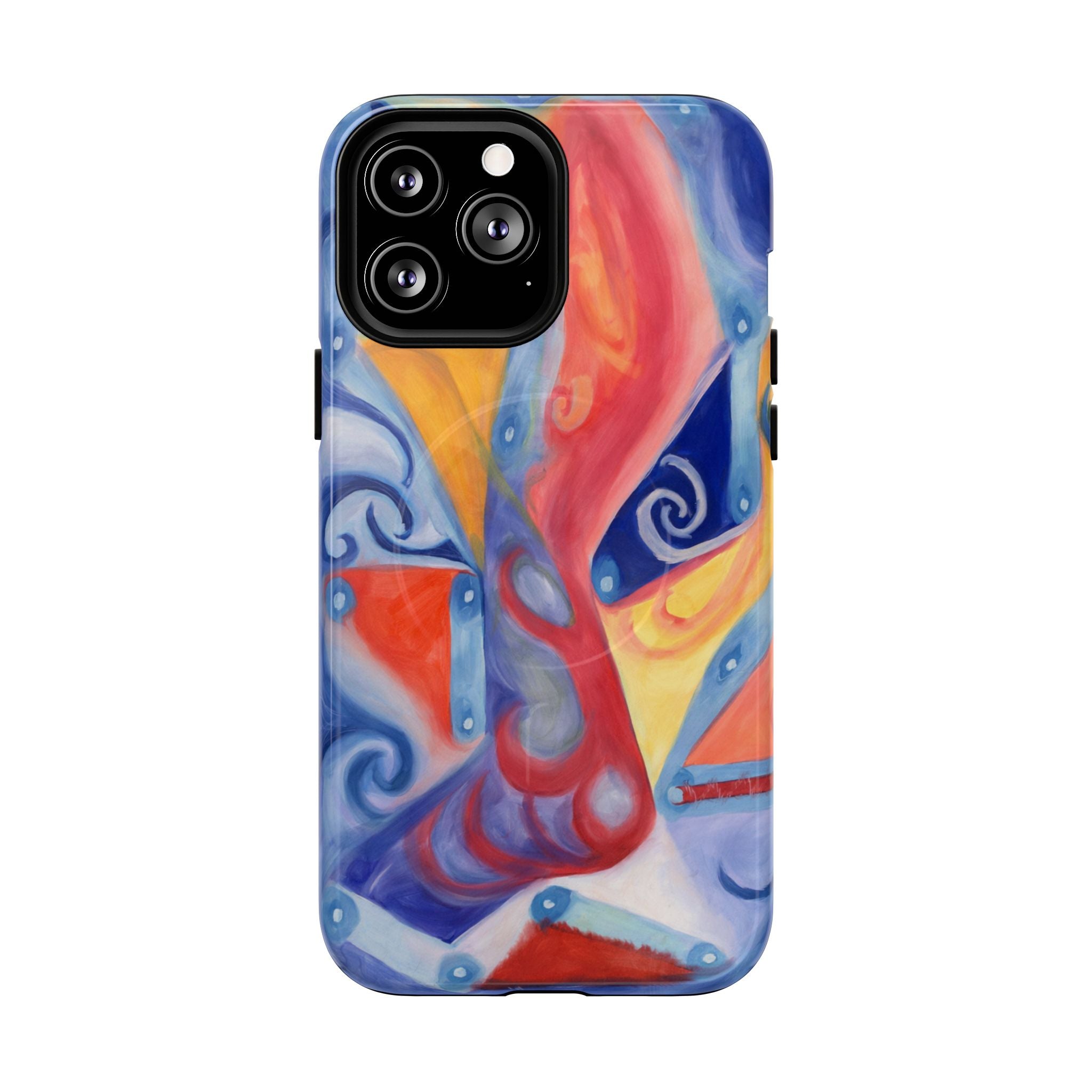 Abstract Colorwave Tough Magnetic Phone Case — Vibrant Swirl iPhone Cover