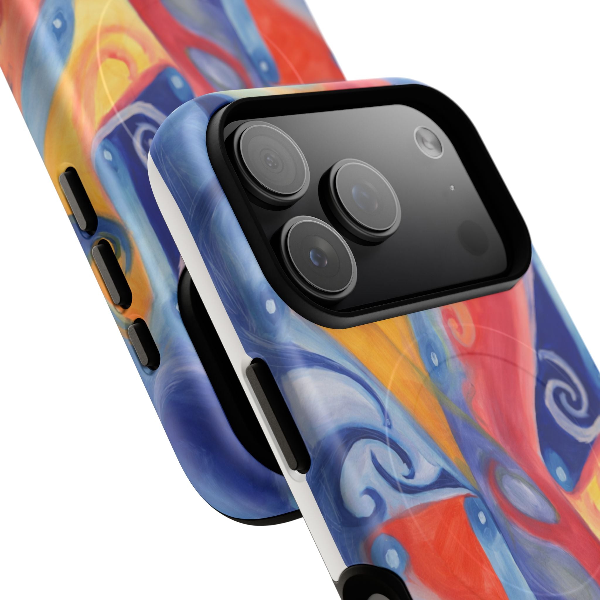 Abstract Colorwave Tough Magnetic Phone Case — Vibrant Swirl iPhone Cover