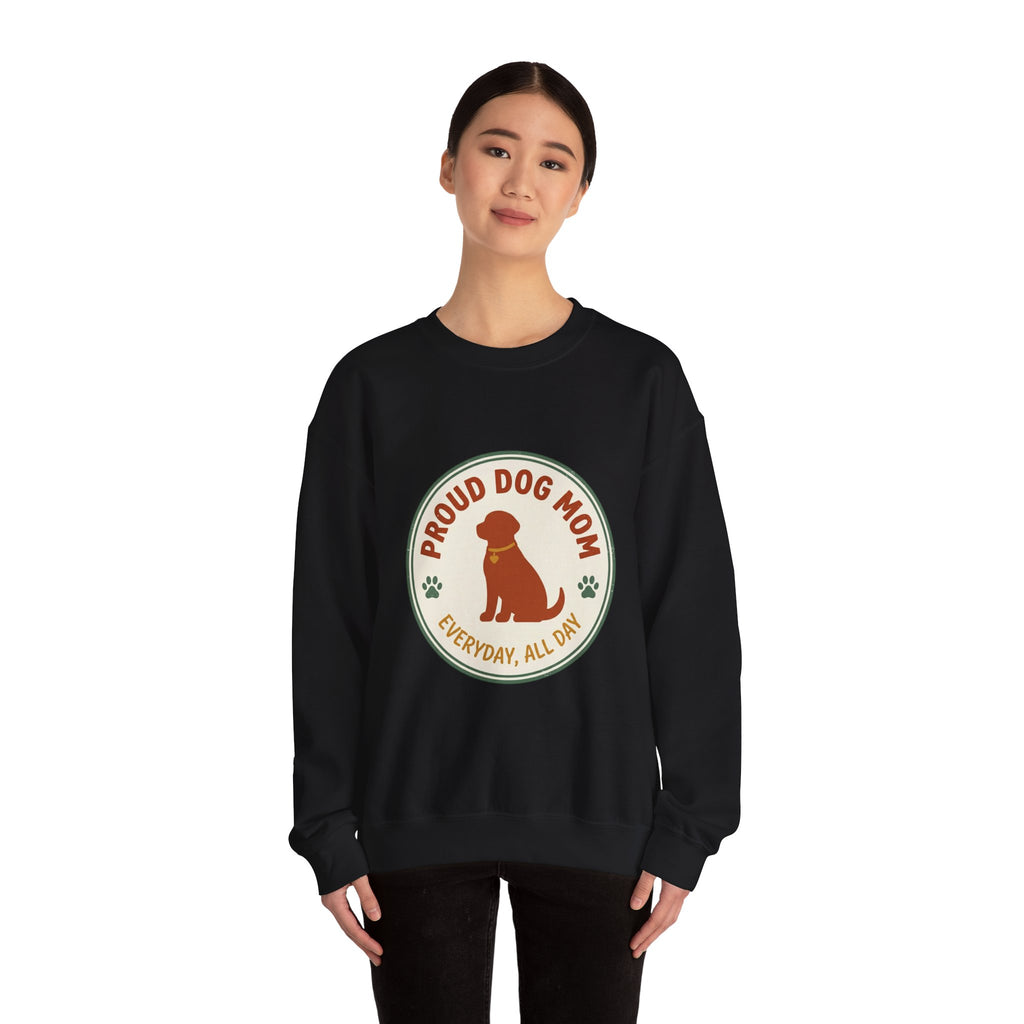 Proud Dog Mom Crewneck Sweatshirt | fur baby, rescue pride