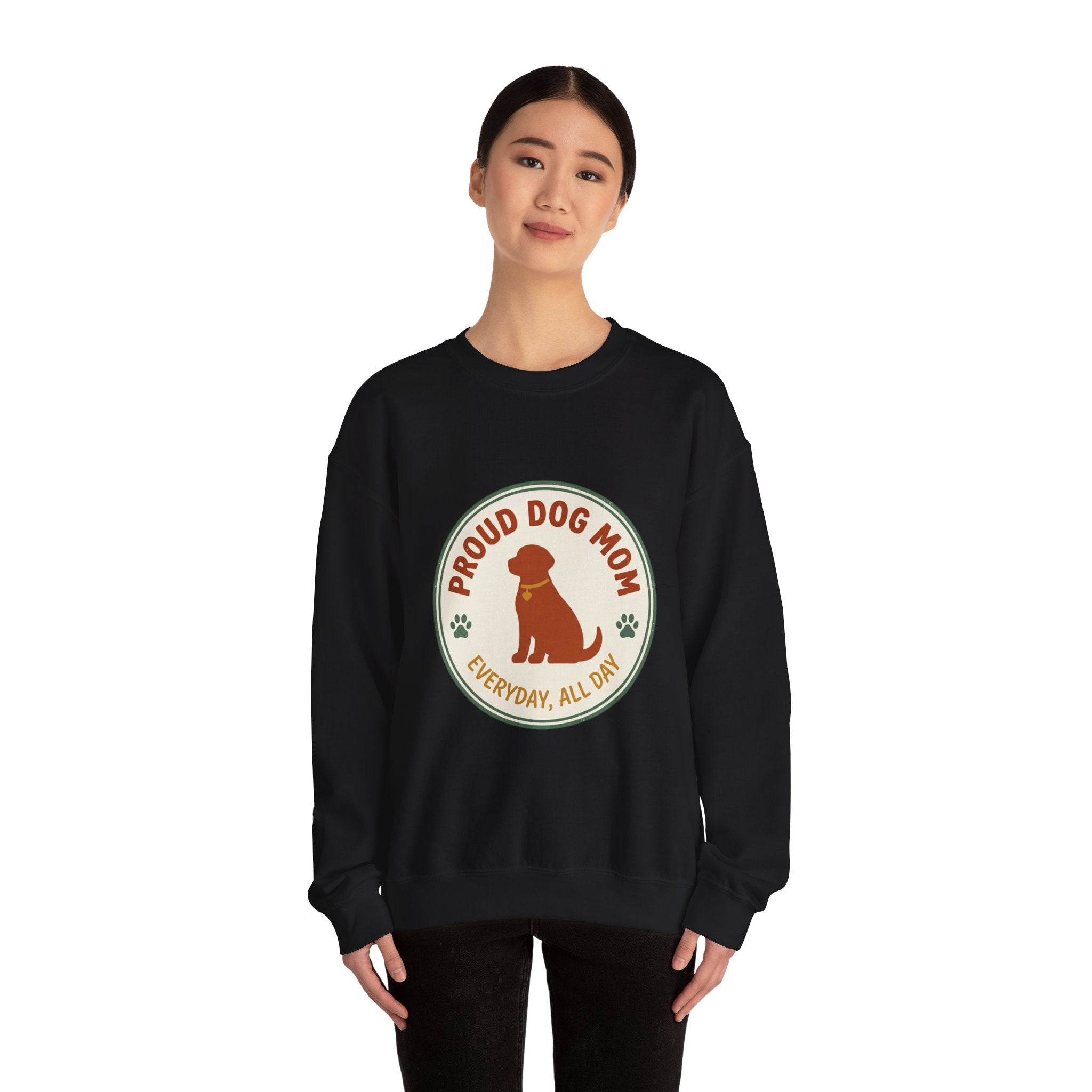 Proud Dog Mom Crewneck Sweatshirt | fur baby, rescue pride