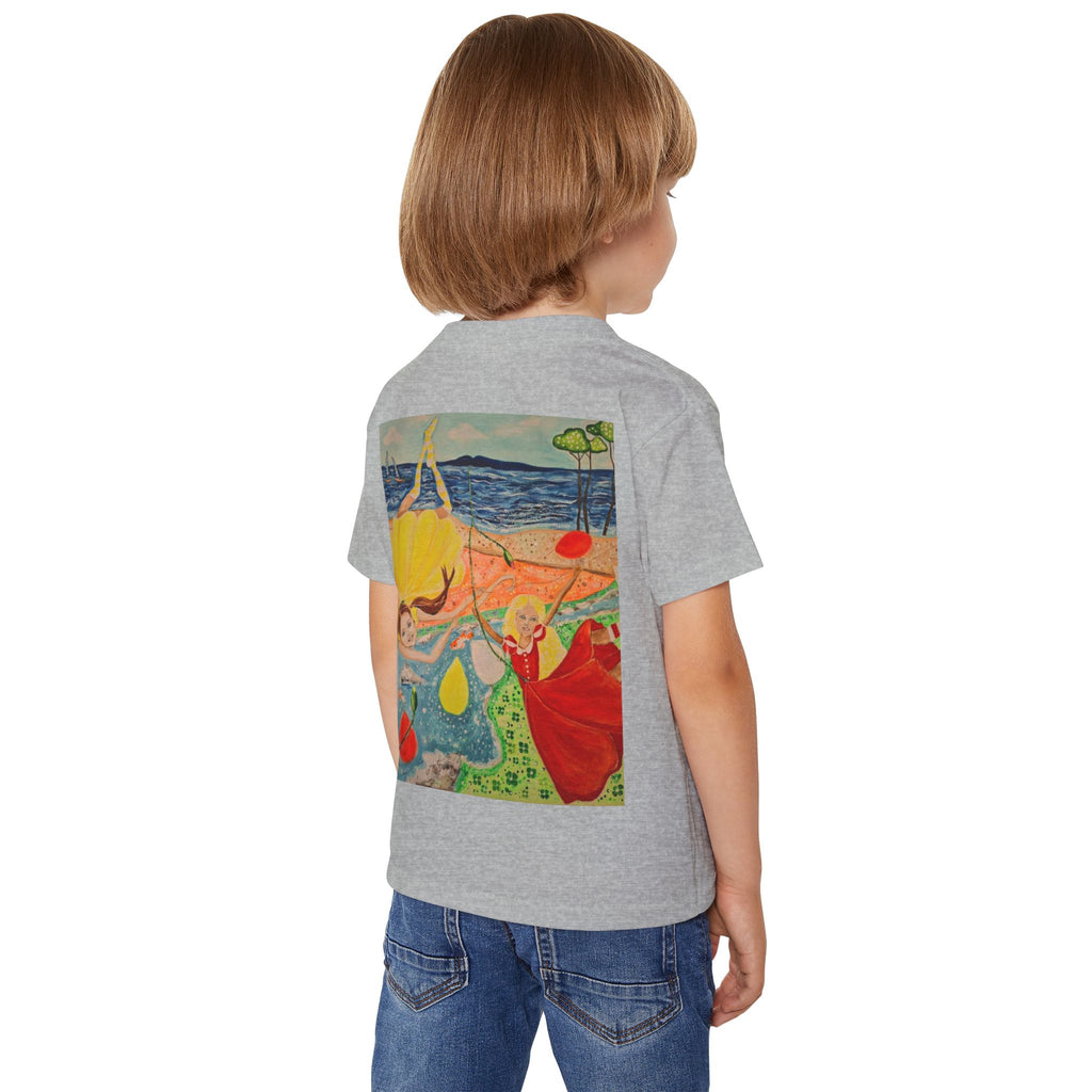 Dancing Girl Illustration Toddler T-shirt | Whimsical Kids Art