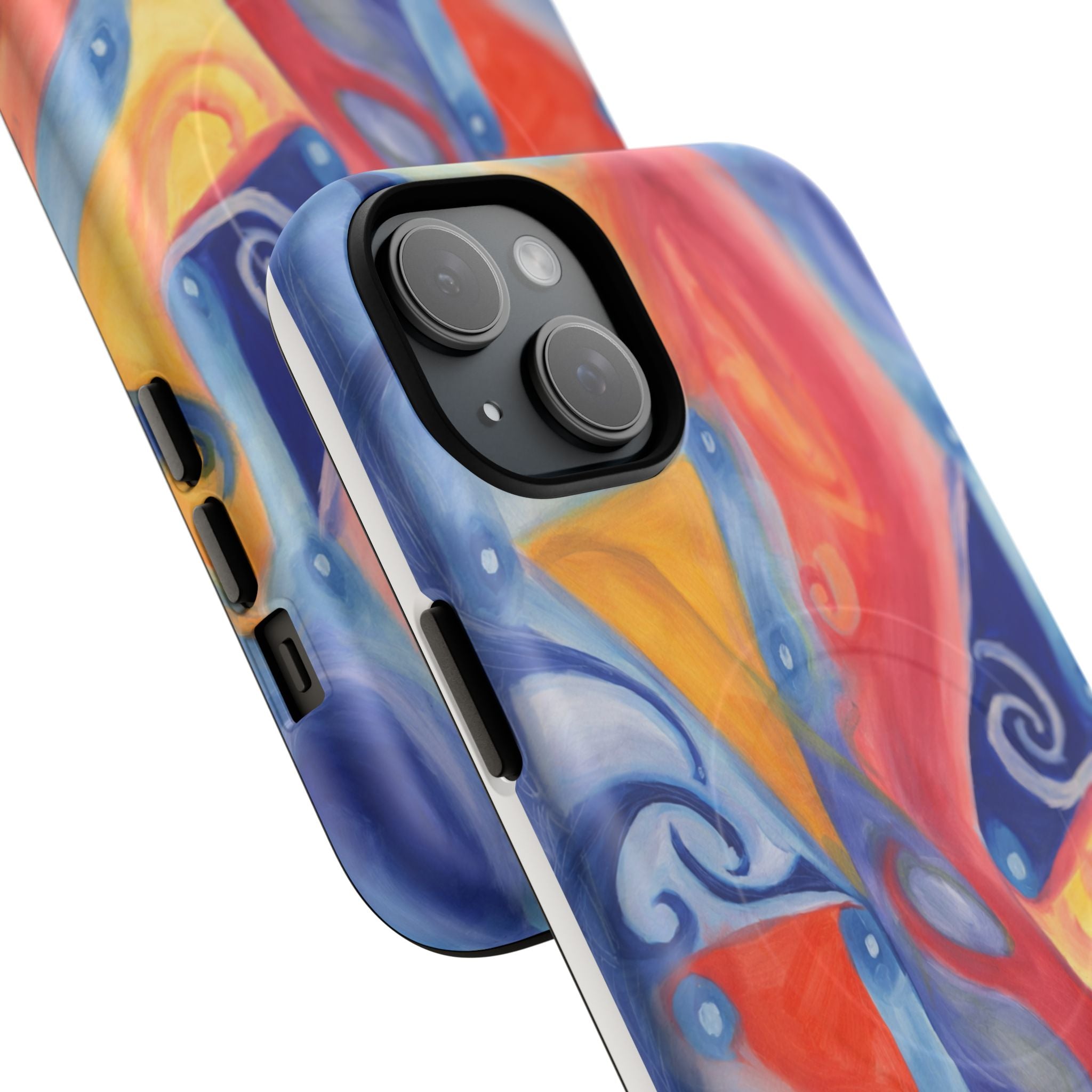Abstract Colorwave Tough Magnetic Phone Case — Vibrant Swirl iPhone Cover