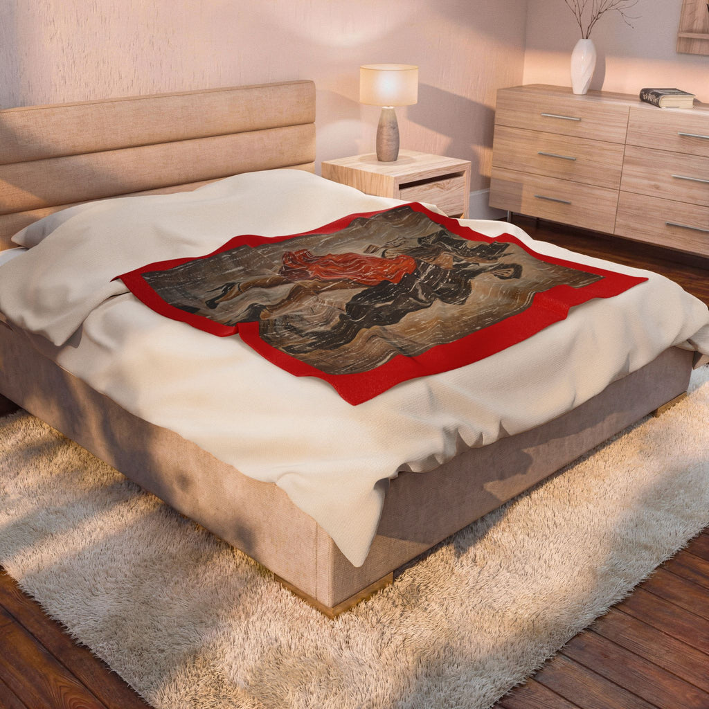Romantic Tango Couple Velveteen Plush Blanket