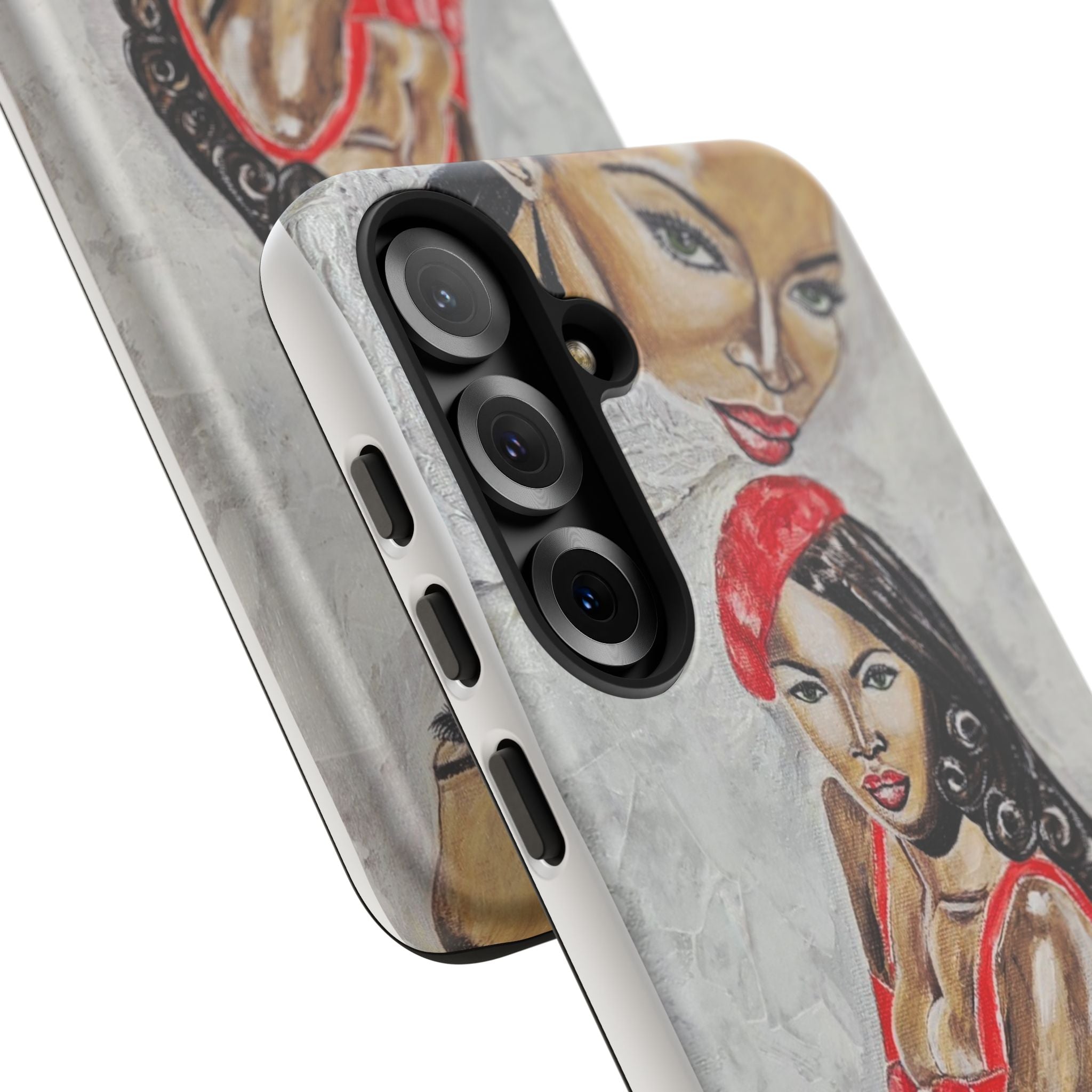 Pinup Girl Illustration Phone Case | Retro Femme Fatale, Red Outfit