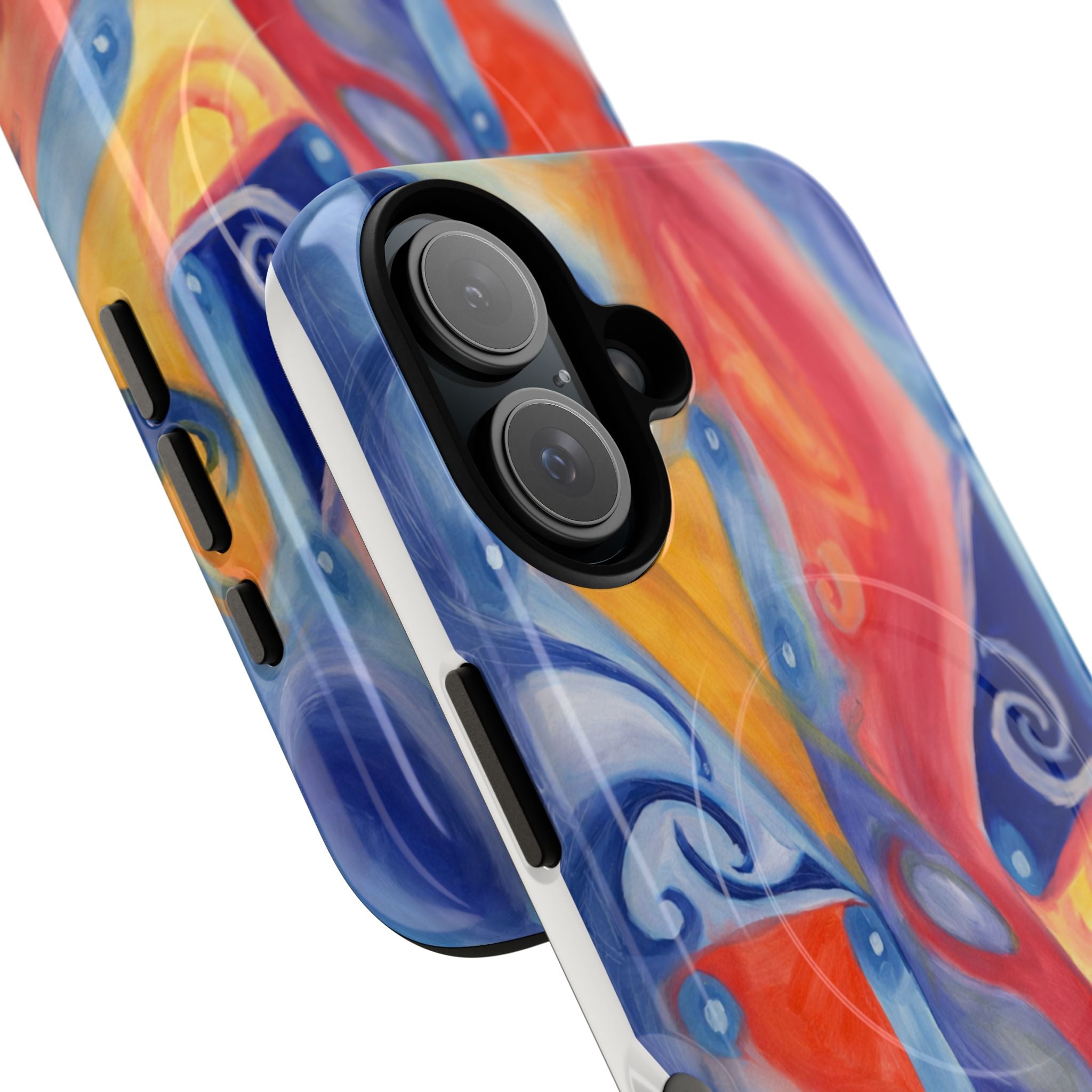 Abstract Colorwave Tough Magnetic Phone Case — Vibrant Swirl iPhone Cover