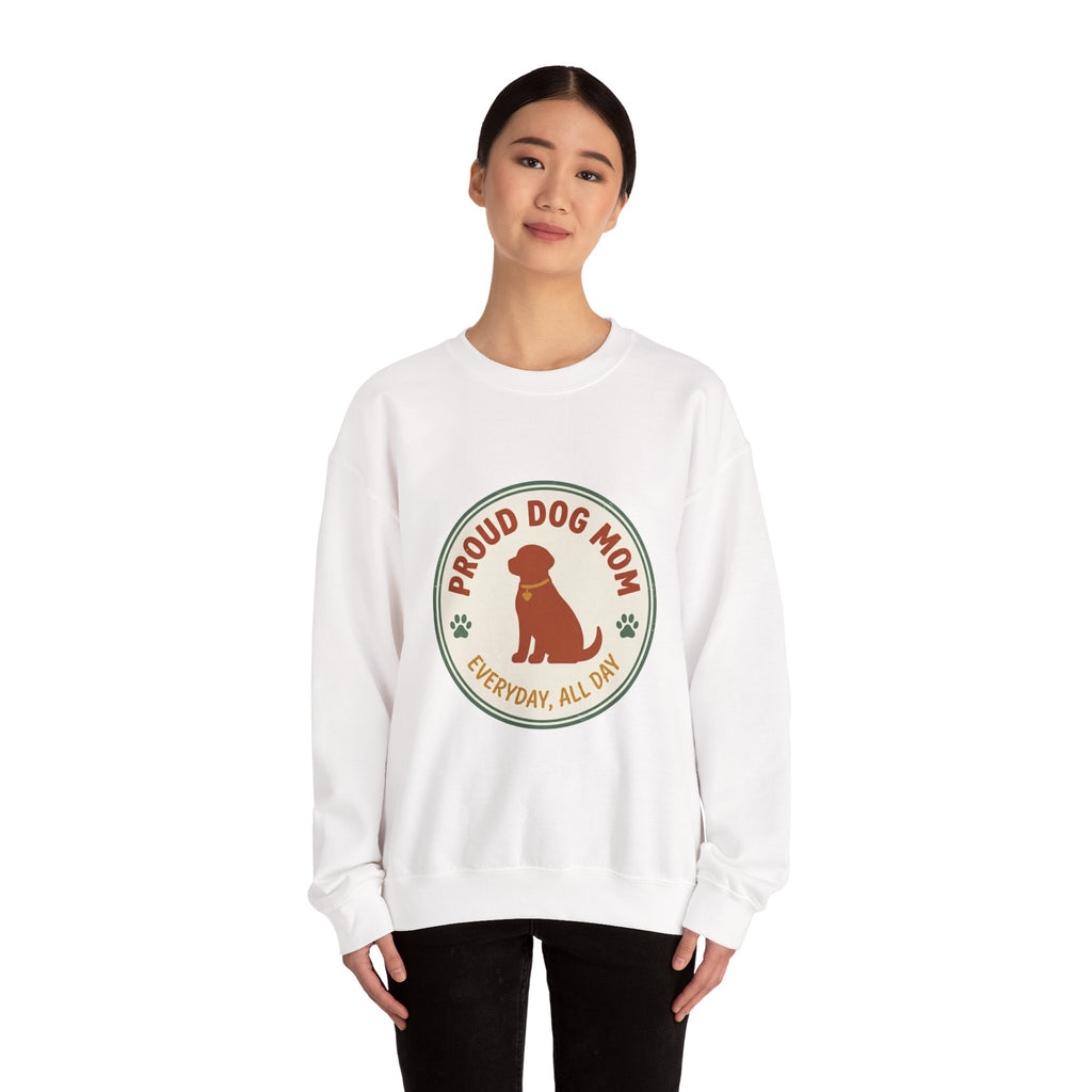 Proud Dog Mom Crewneck Sweatshirt | fur baby, rescue pride