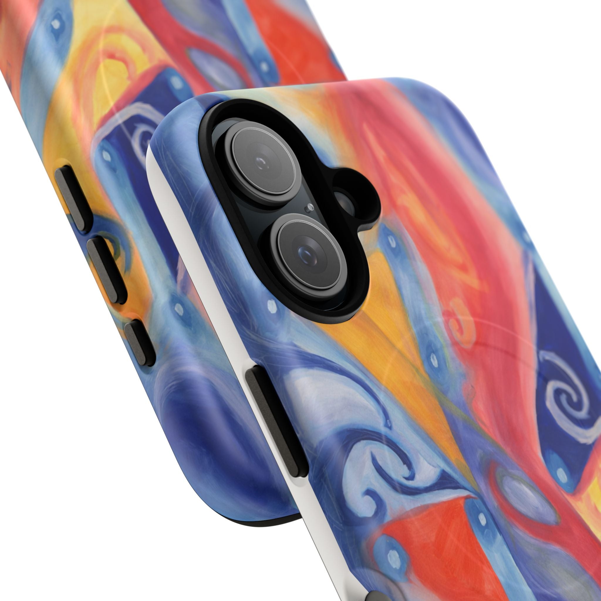 Abstract Colorwave Tough Magnetic Phone Case — Vibrant Swirl iPhone Cover