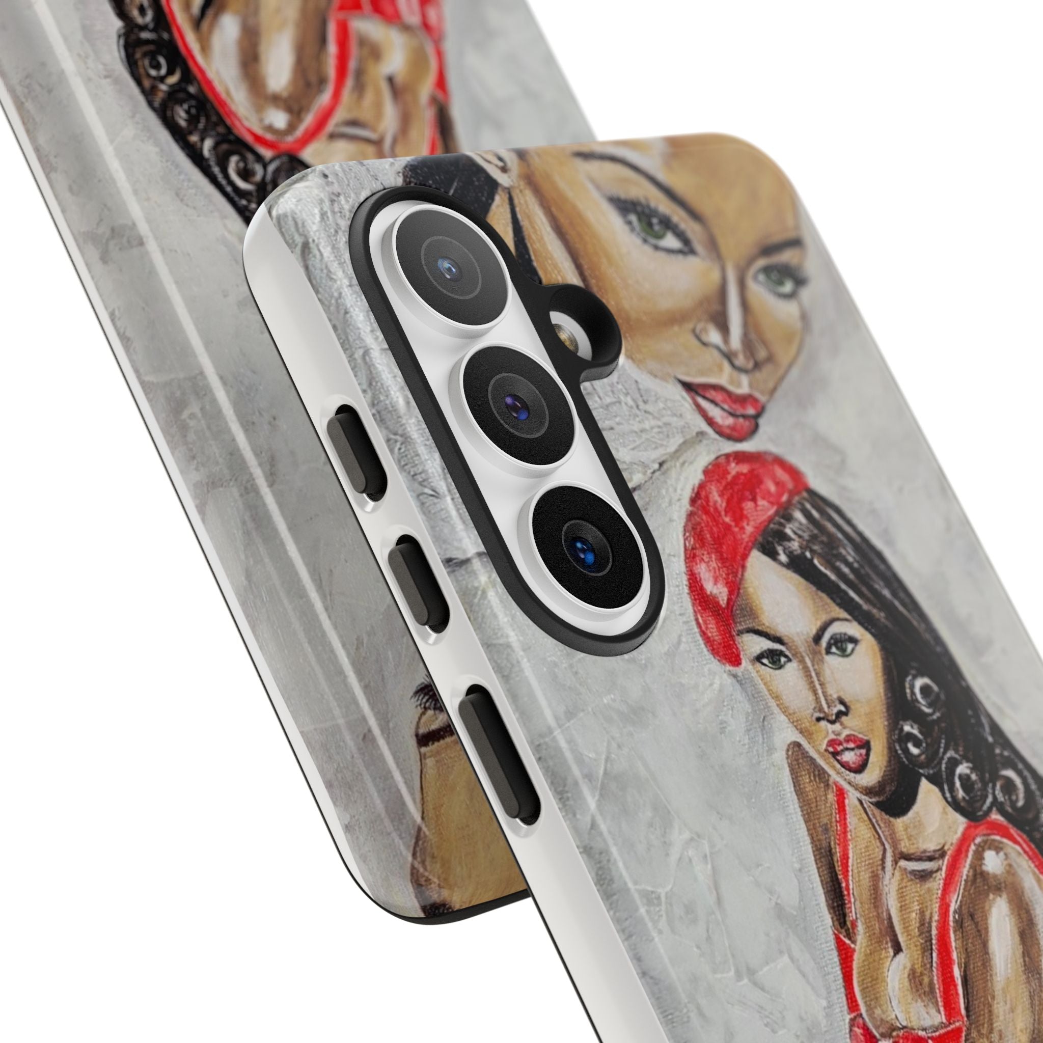 Pinup Girl Illustration Phone Case | Retro Femme Fatale, Red Outfit