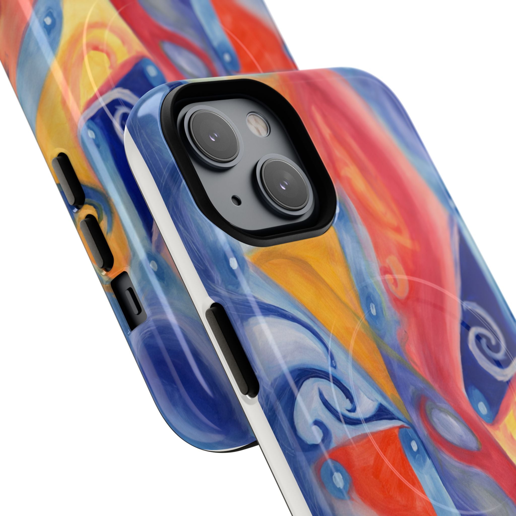 Abstract Colorwave Tough Magnetic Phone Case — Vibrant Swirl iPhone Cover