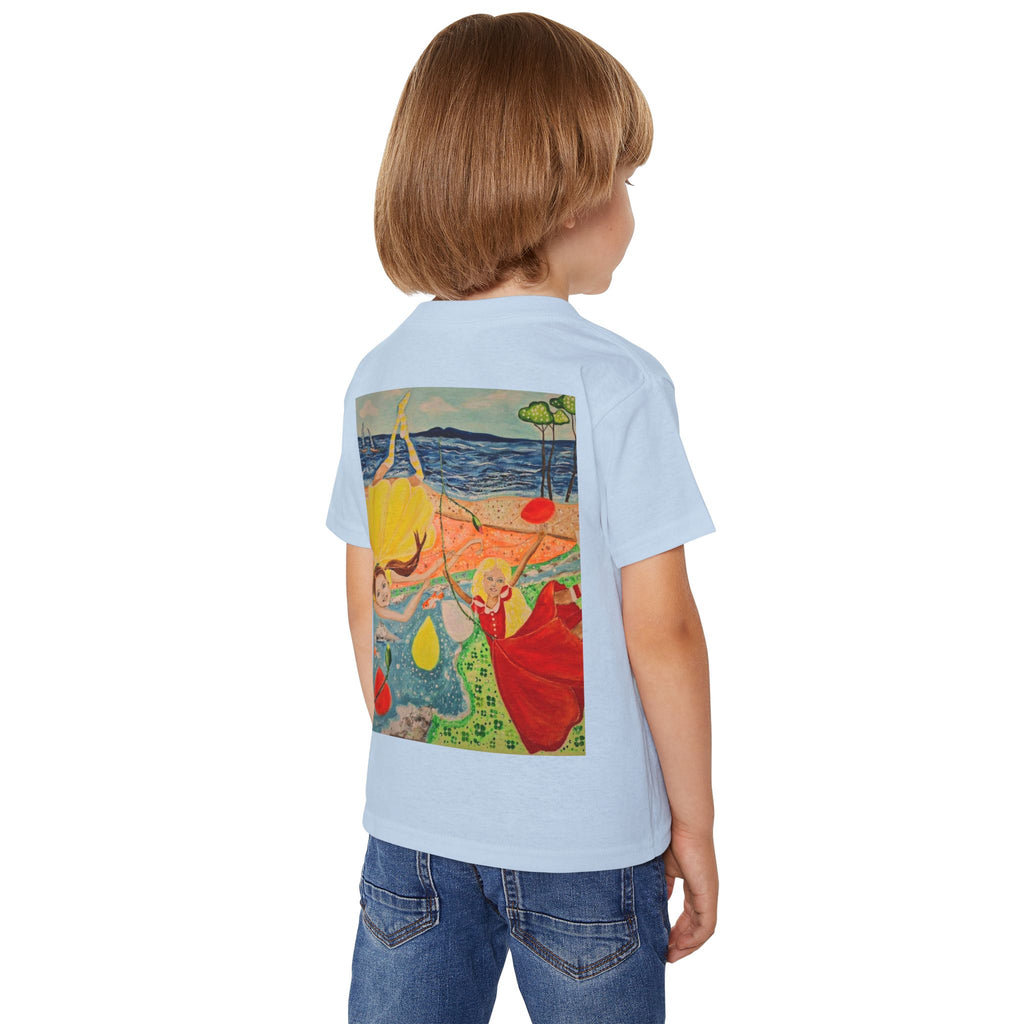 Dancing Girl Illustration Toddler T-shirt | Whimsical Kids Art