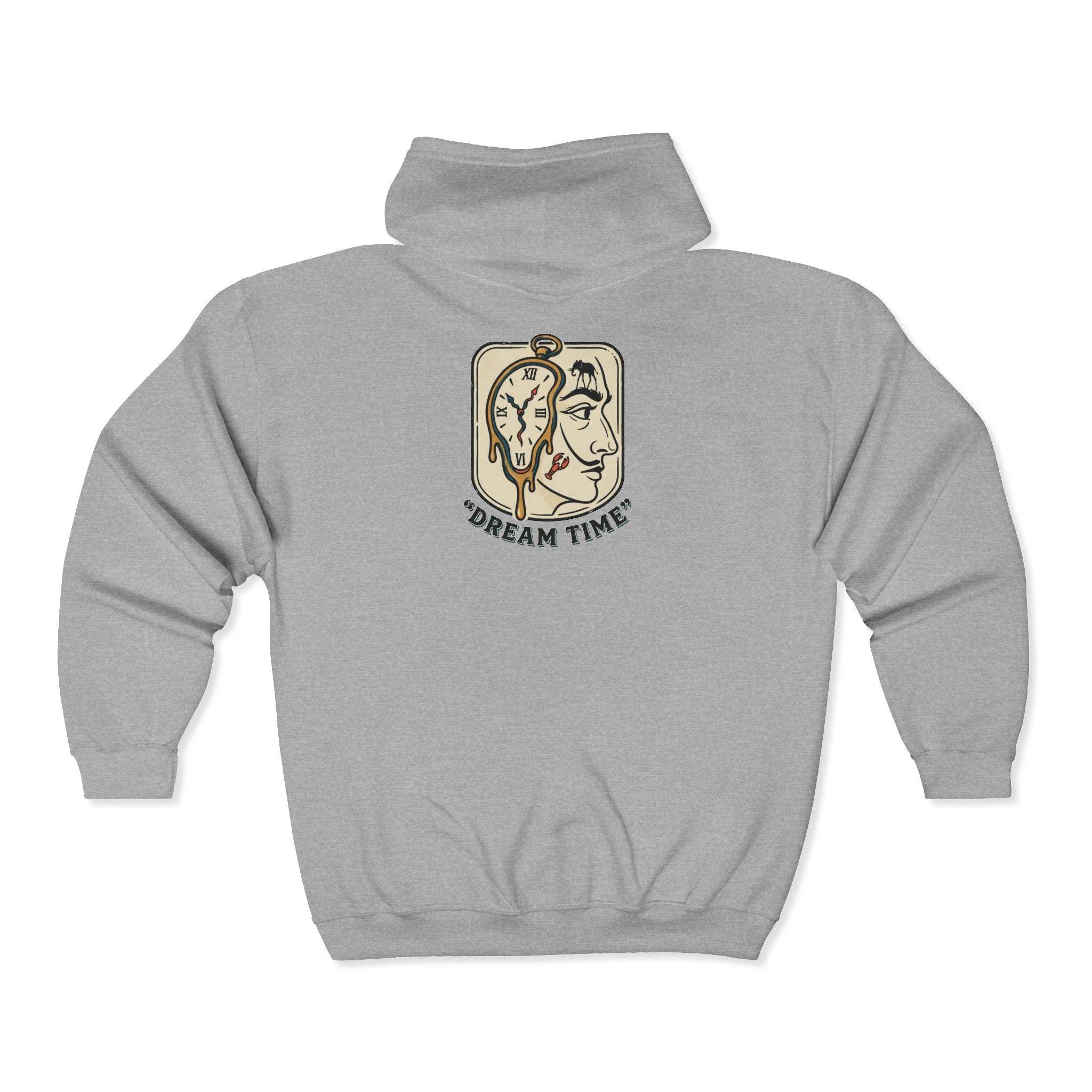Abstract Colorful Face Zip Hoodie | Surreal Portrait Graphic