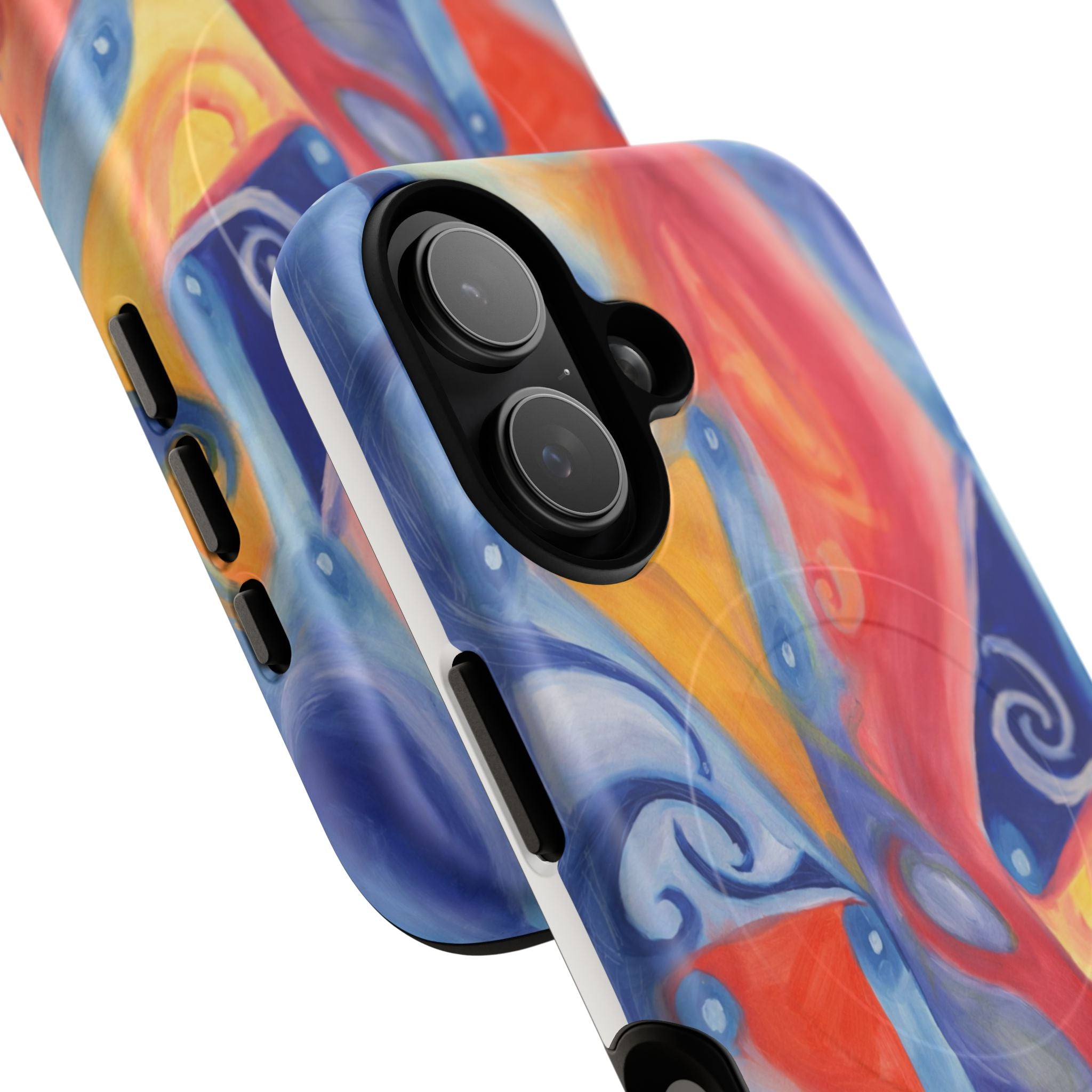 Abstract Colorwave Tough Magnetic Phone Case — Vibrant Swirl iPhone Cover