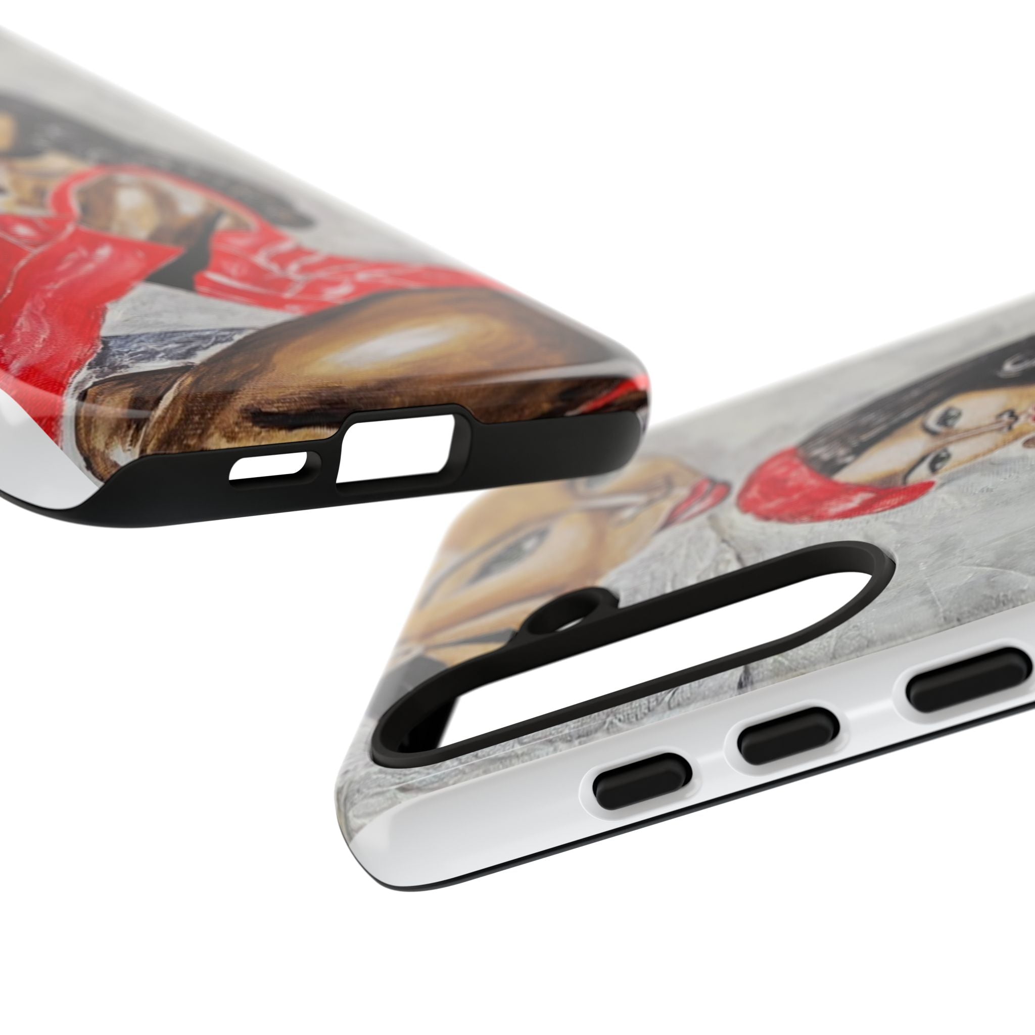 Pinup Girl Illustration Phone Case | Retro Femme Fatale, Red Outfit