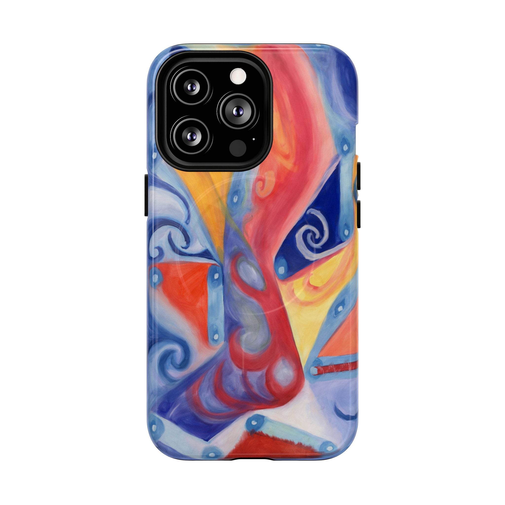 Abstract Colorwave Tough Magnetic Phone Case — Vibrant Swirl iPhone Cover