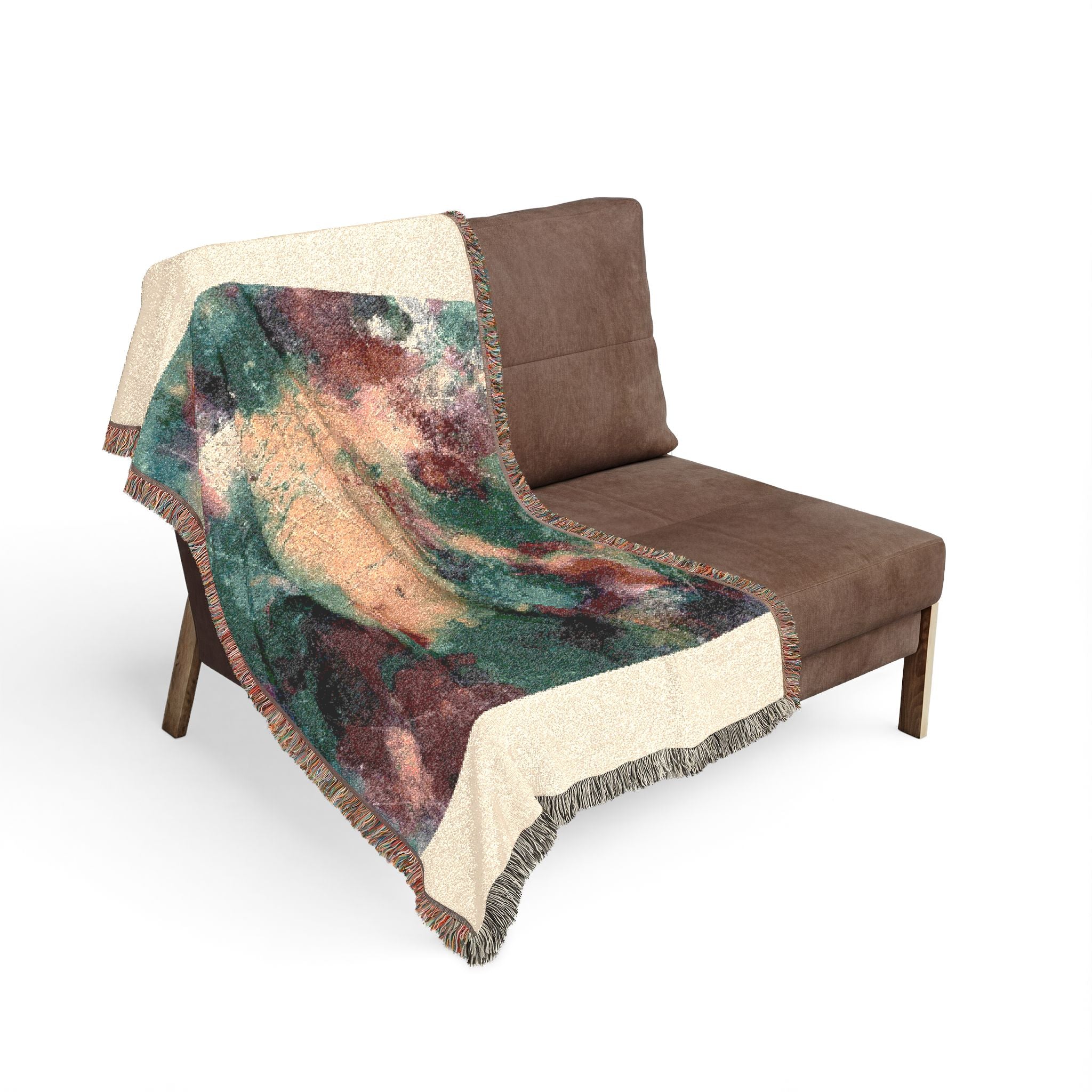 Abstract Colorful Marble Woven Blanket | Artistic Throw, Tapestry Weave