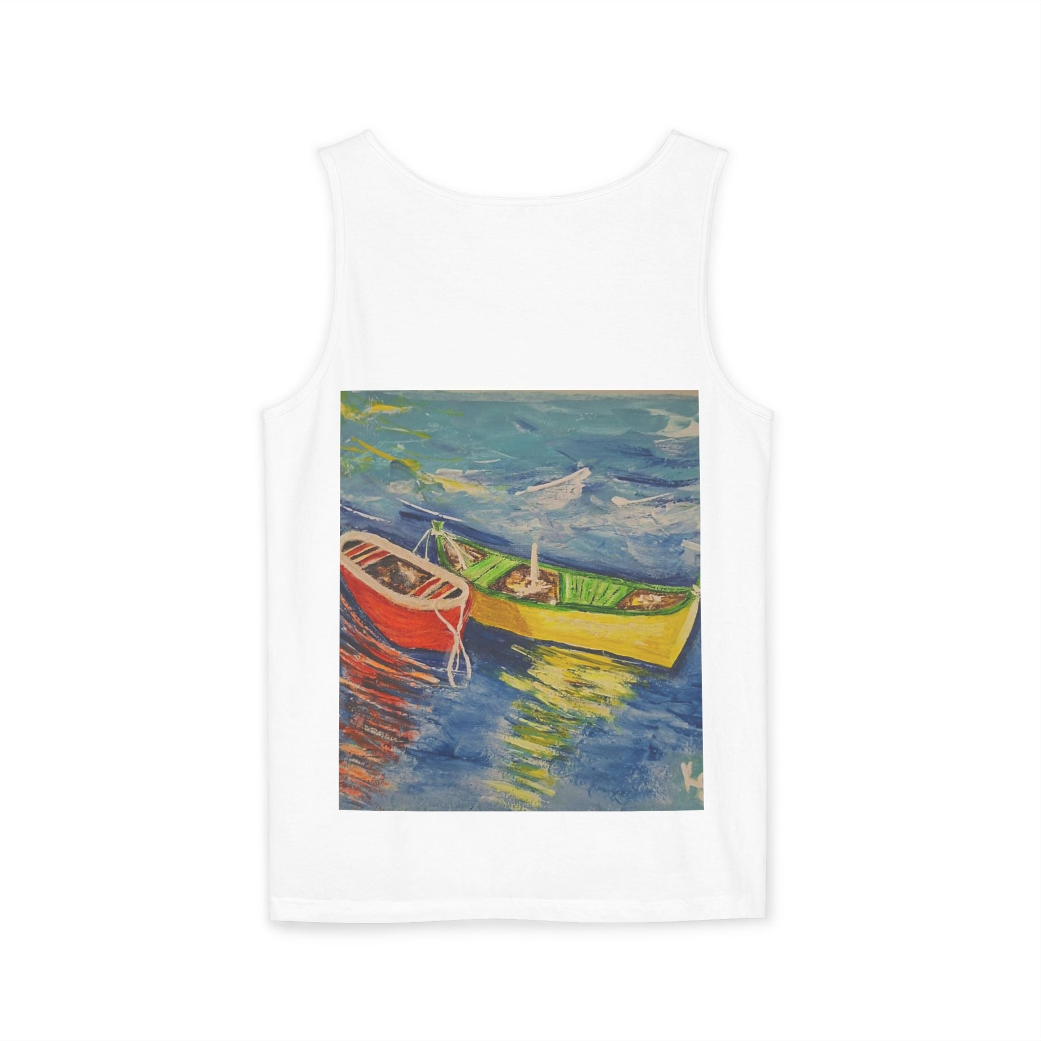 Boat Painting Tank Top — Colorful Rowboats Art Print Tank
