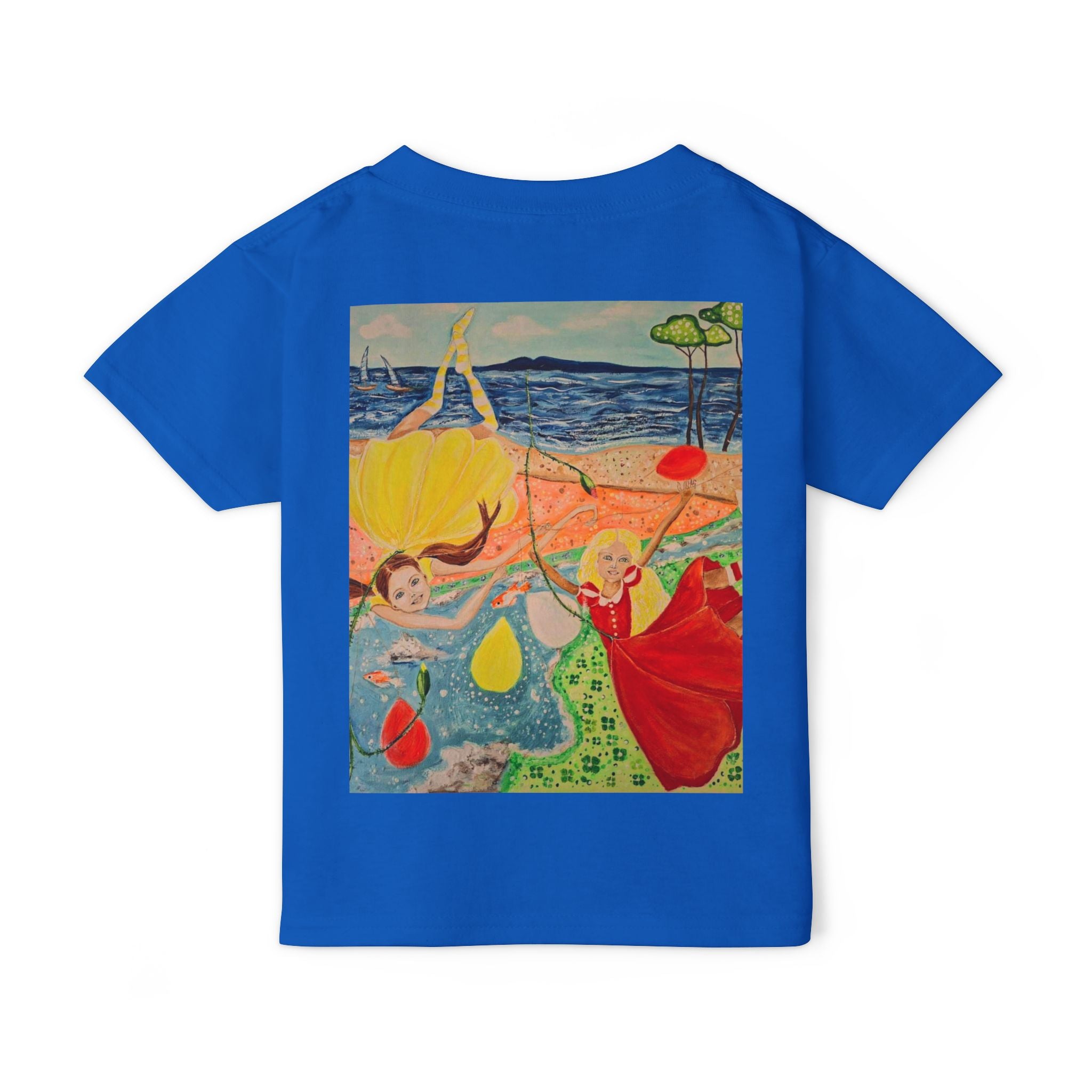 Dancing Girl Illustration Toddler T-shirt | Whimsical Kids Art