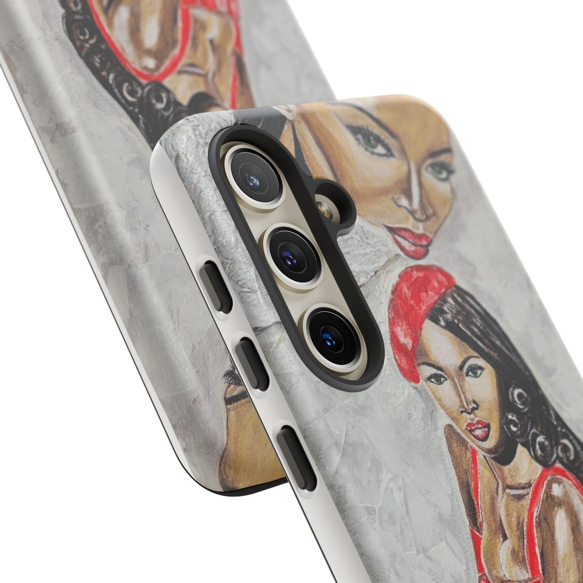 Pinup Girl Illustration Phone Case | Retro Femme Fatale, Red Outfit