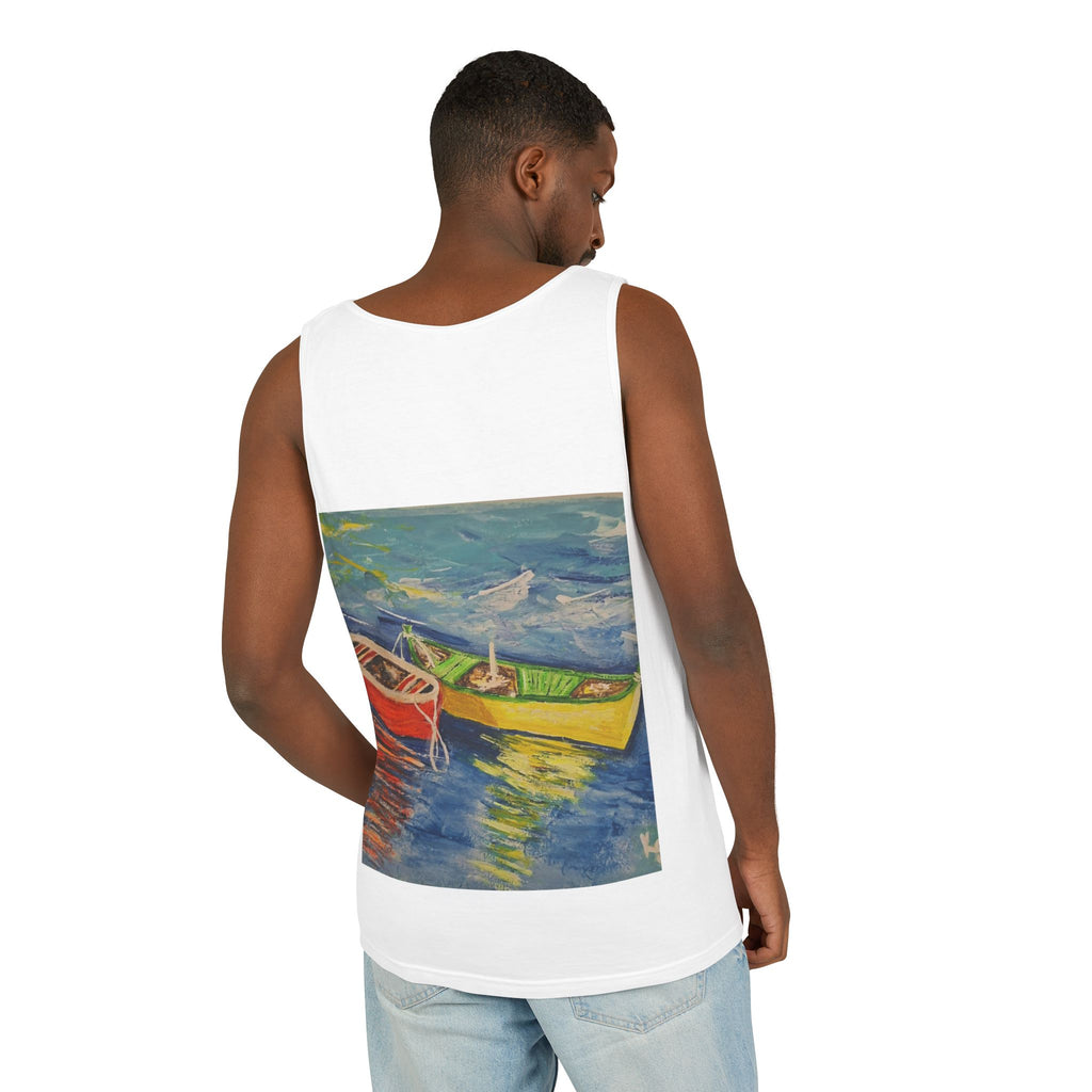 Boat Painting Tank Top — Colorful Rowboats Art Print Tank