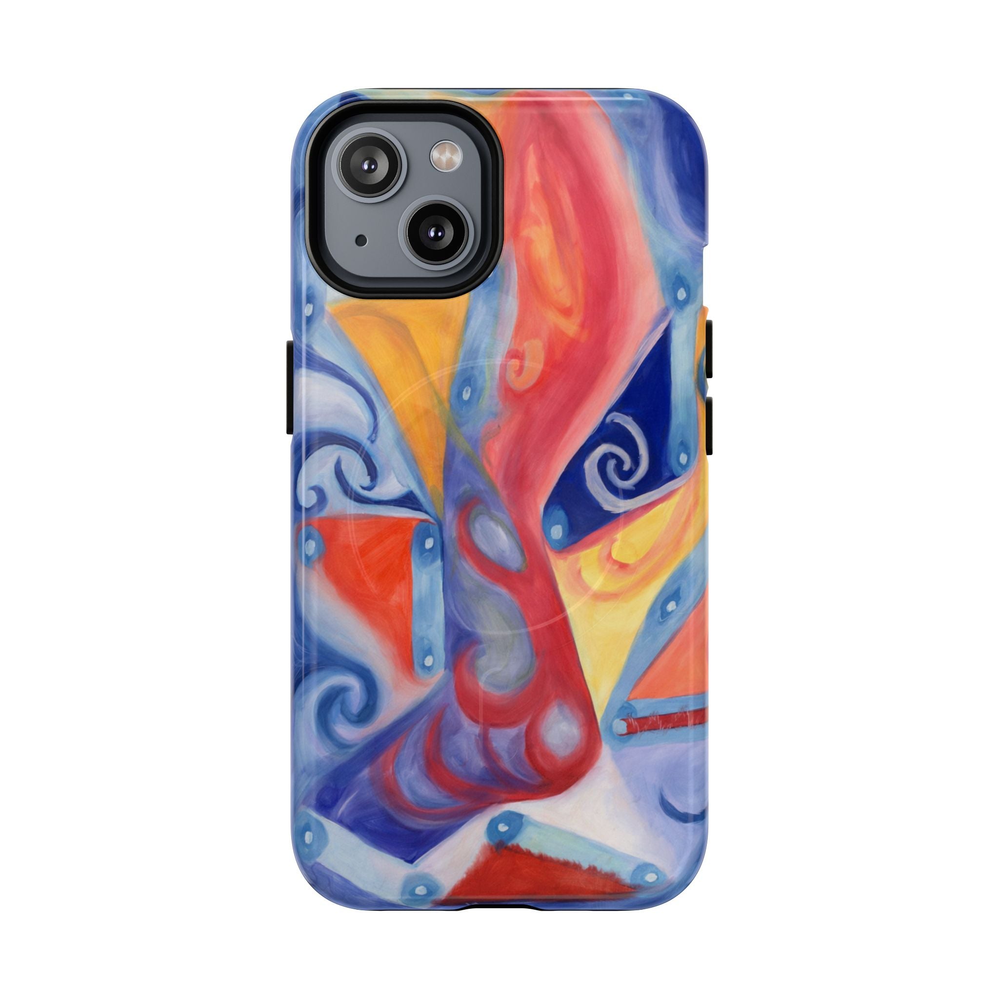Abstract Colorwave Tough Magnetic Phone Case — Vibrant Swirl iPhone Cover