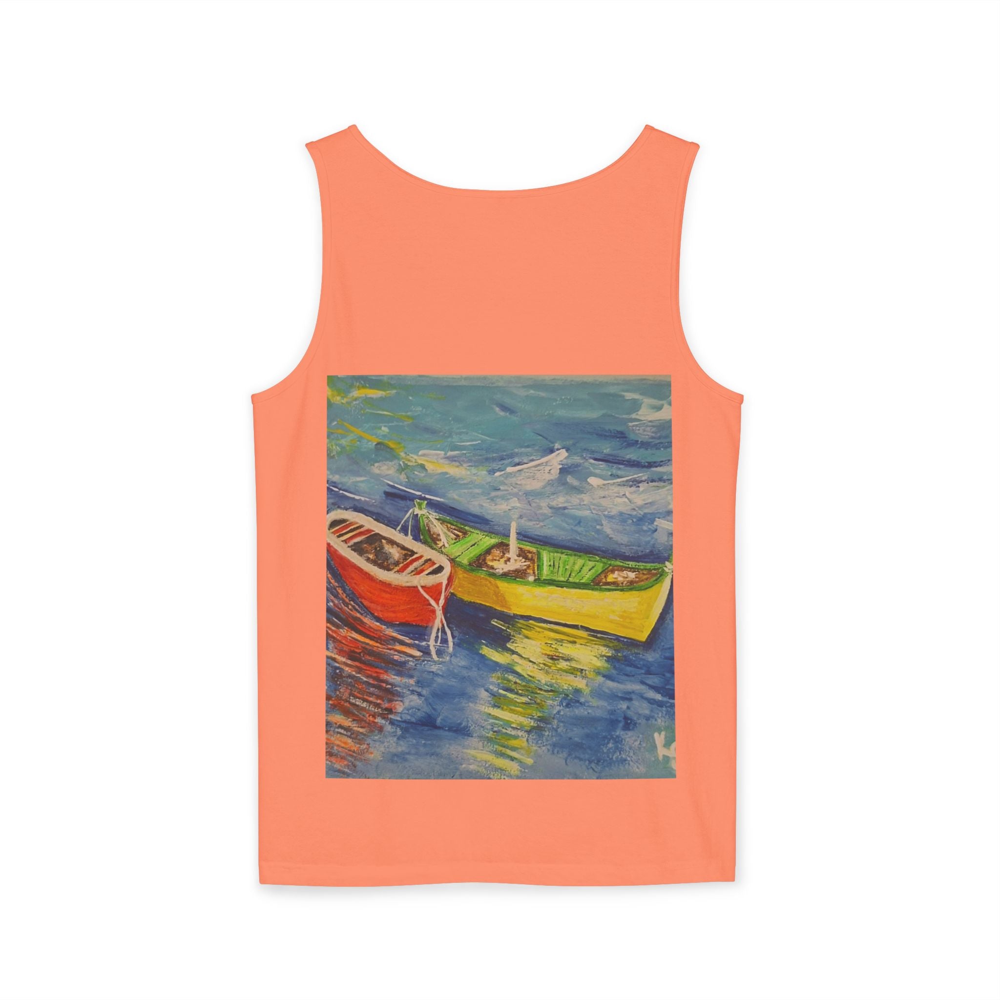 Boat Painting Tank Top — Colorful Rowboats Art Print Tank