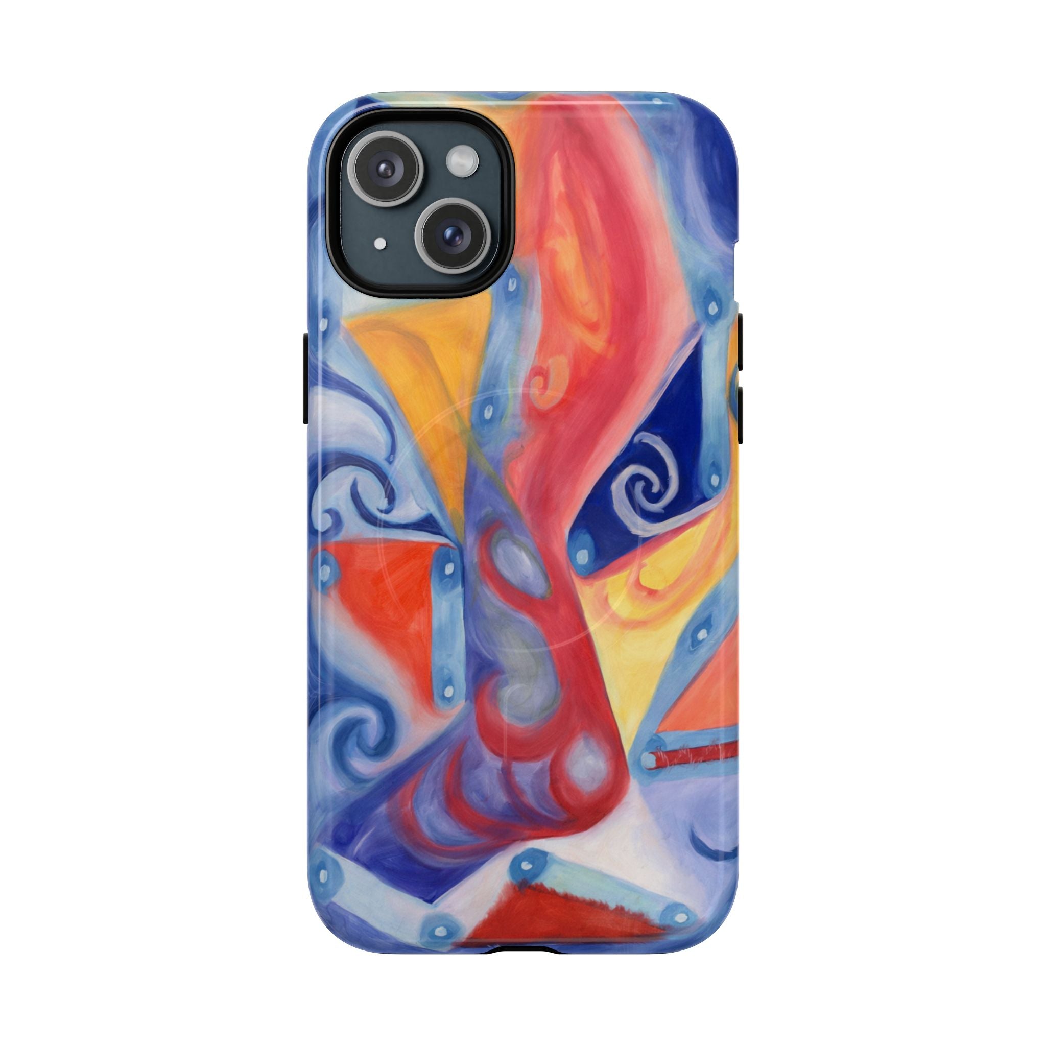 Abstract Colorwave Tough Magnetic Phone Case — Vibrant Swirl iPhone Cover