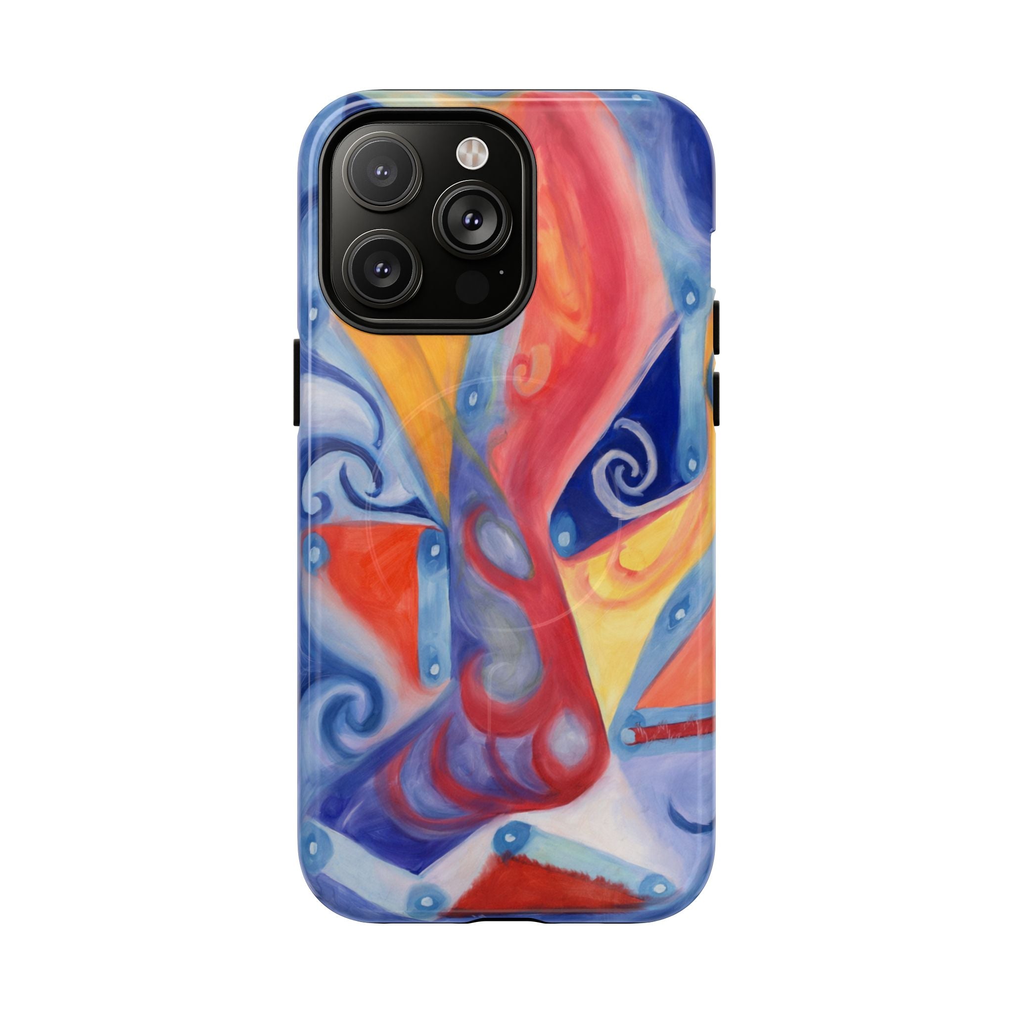 Abstract Colorwave Tough Magnetic Phone Case — Vibrant Swirl iPhone Cover