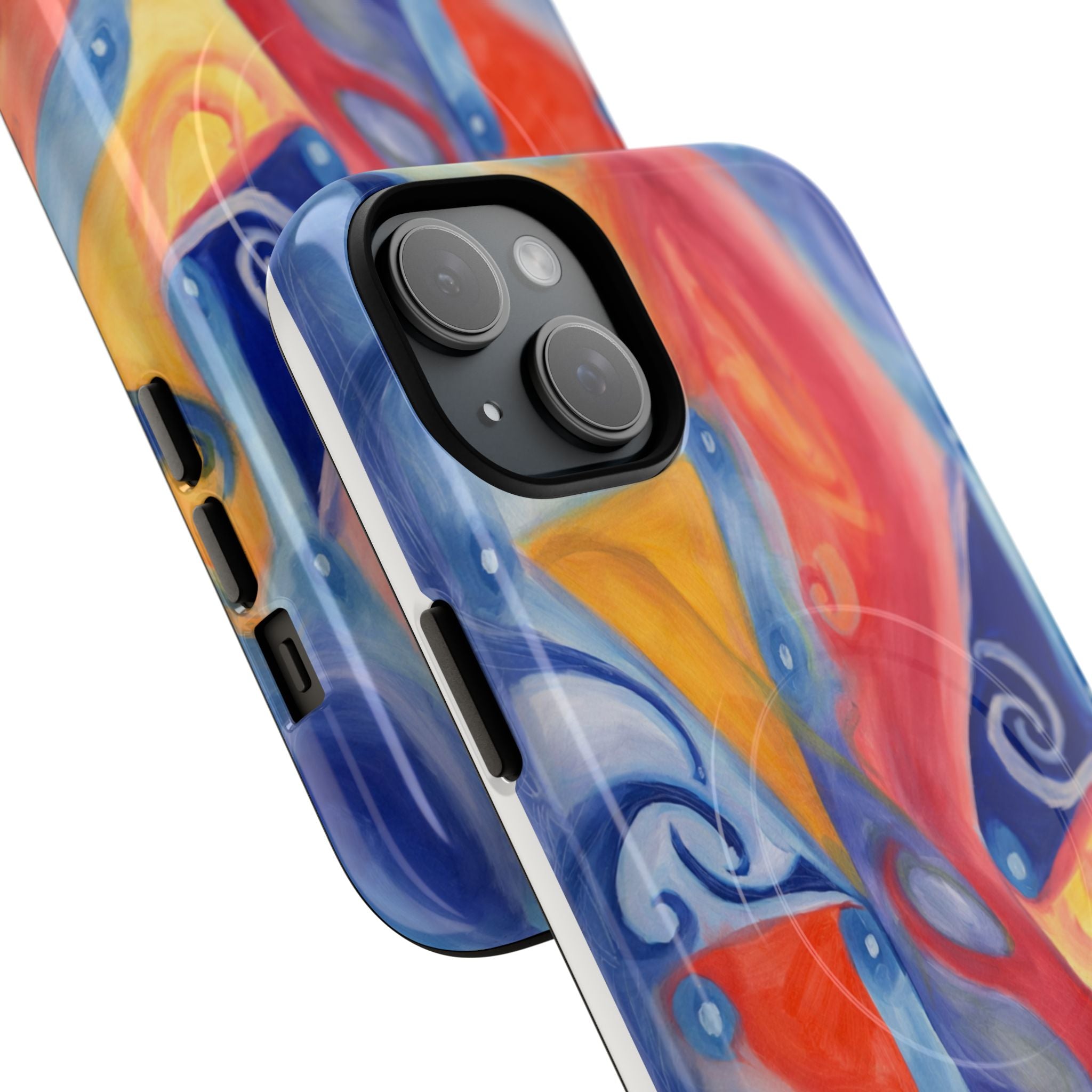 Abstract Colorwave Tough Magnetic Phone Case — Vibrant Swirl iPhone Cover