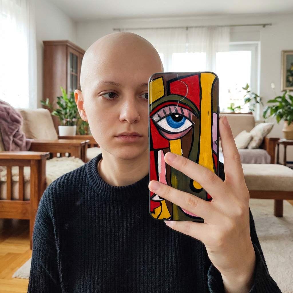 Abstract Colorful Face Phone Case | Cubist Art Pattern