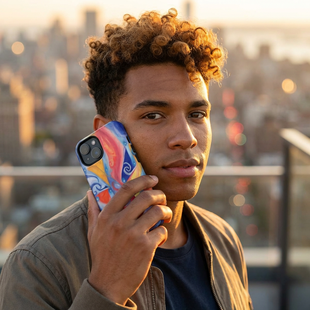 Abstract Colorwave Tough Magnetic Phone Case — Vibrant Swirl iPhone Cover