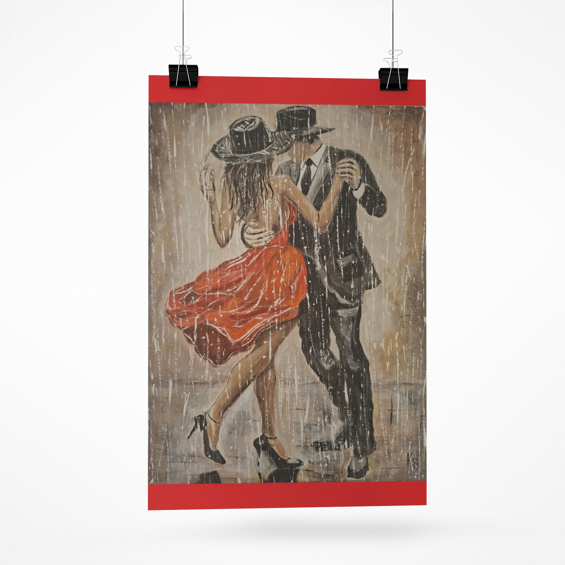 Romantic Tango Couple Velveteen Plush Blanket