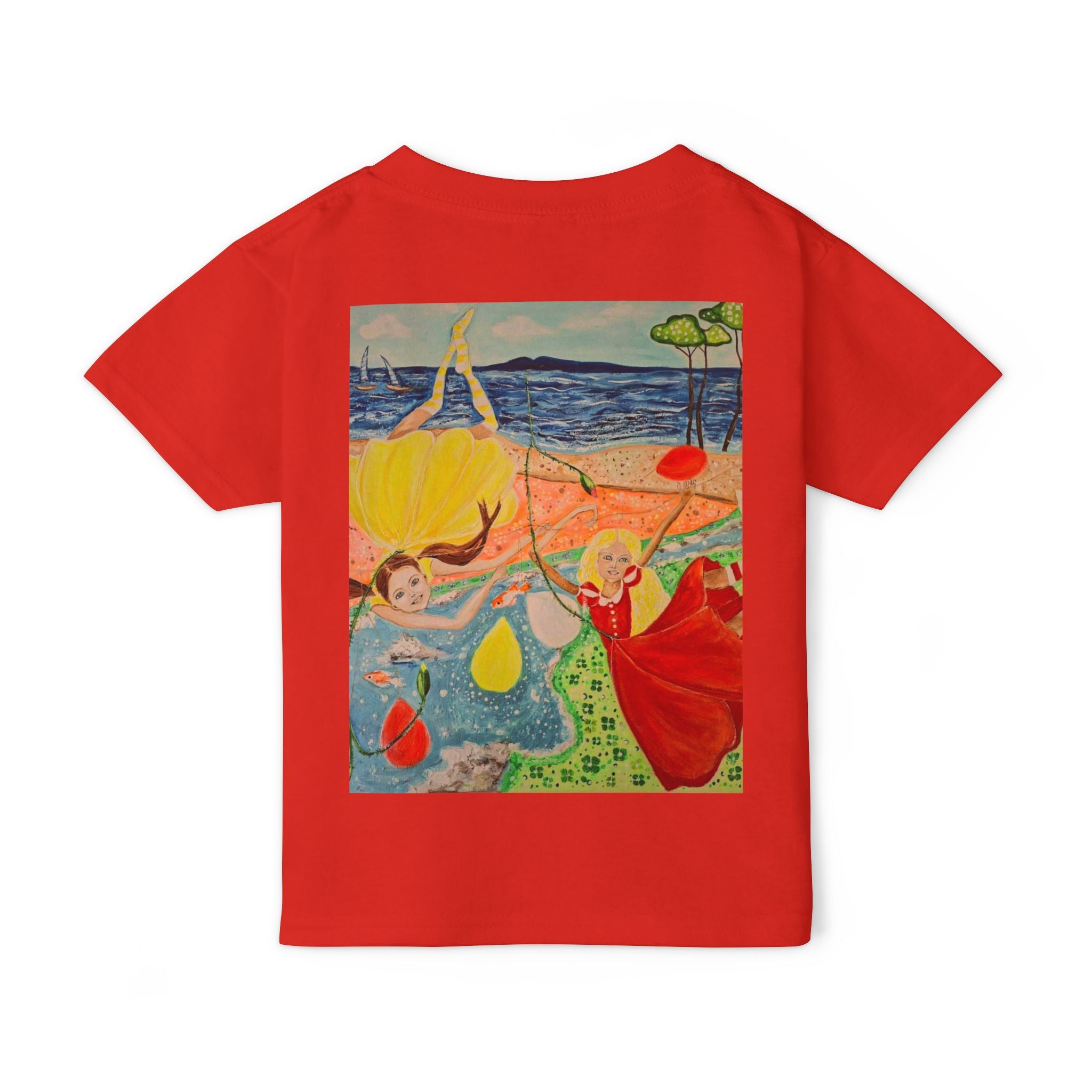Dancing Girl Illustration Toddler T-shirt | Whimsical Kids Art