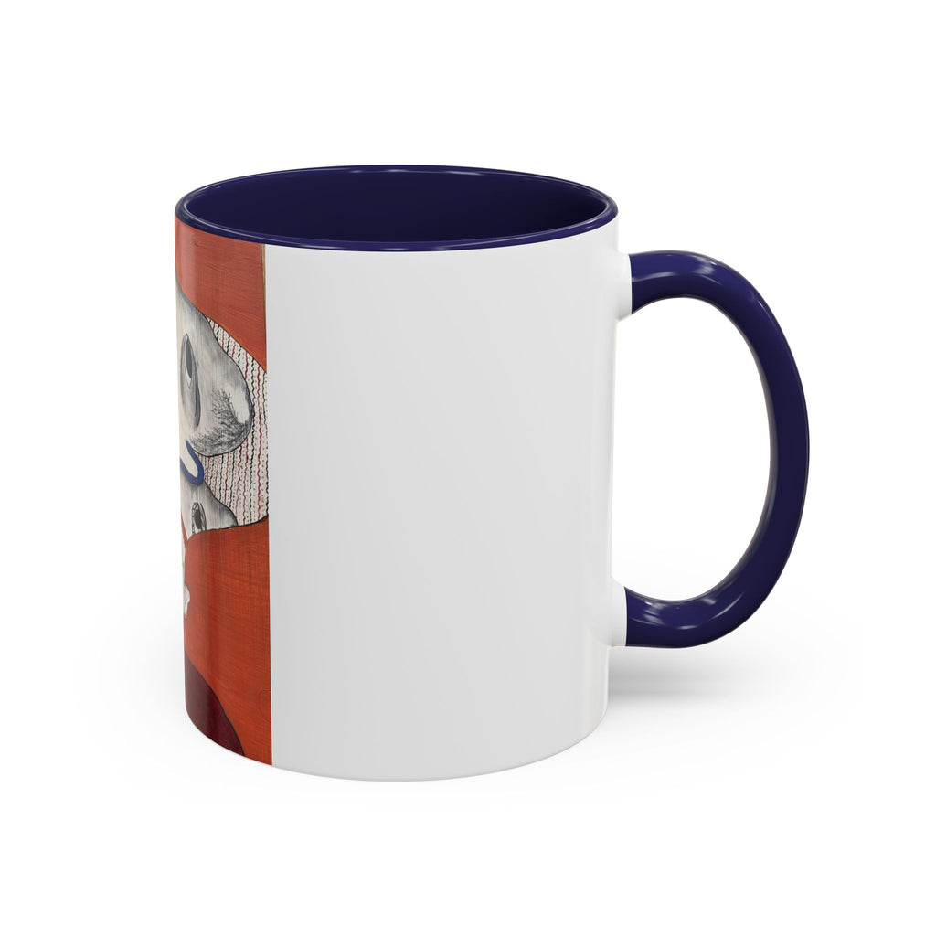 Surreal Face with Whale Hat Mug | Accent Coffee Mug